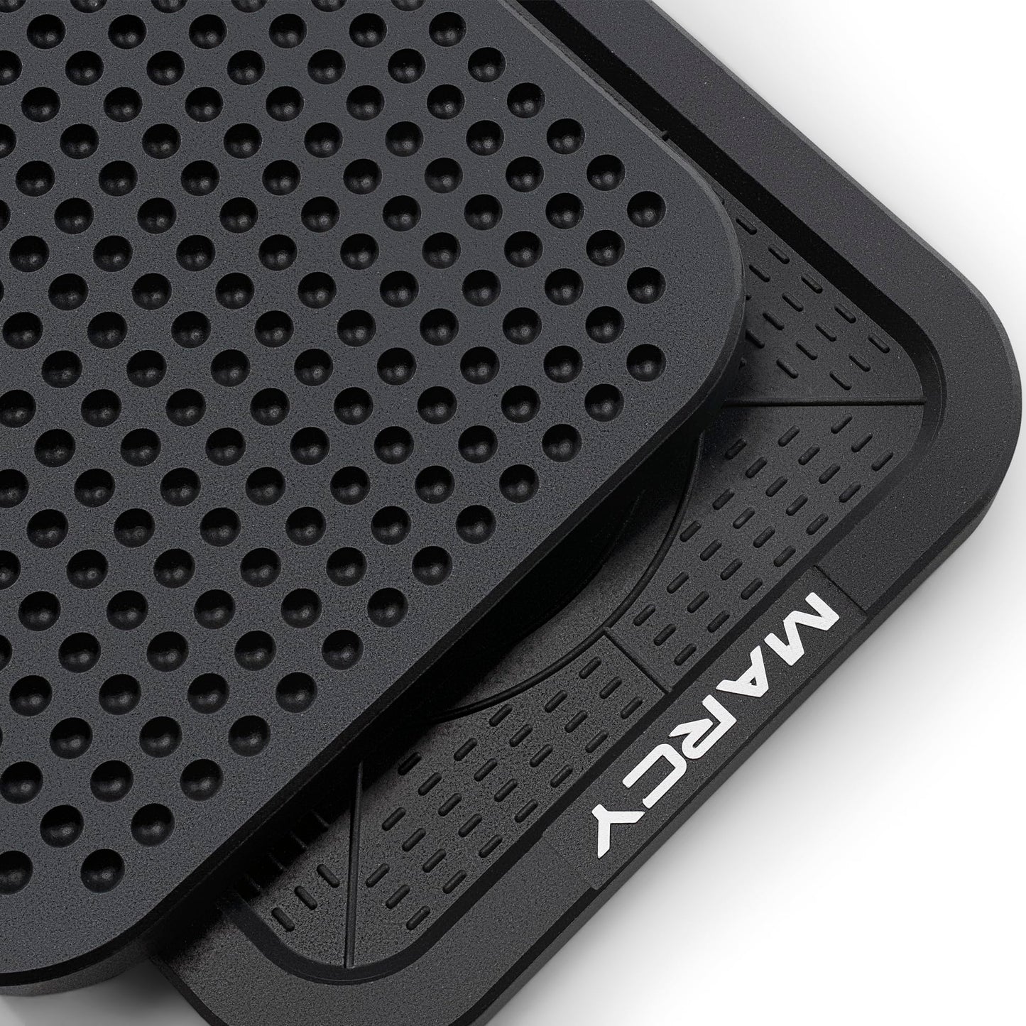 Marcy Barbell Platform Sold in Pair, Olympic Weight Landing Pads with Raised Edges & Non-Slip Surface, Floor Protection Crash Pads for Home Gym, Weight Lifting