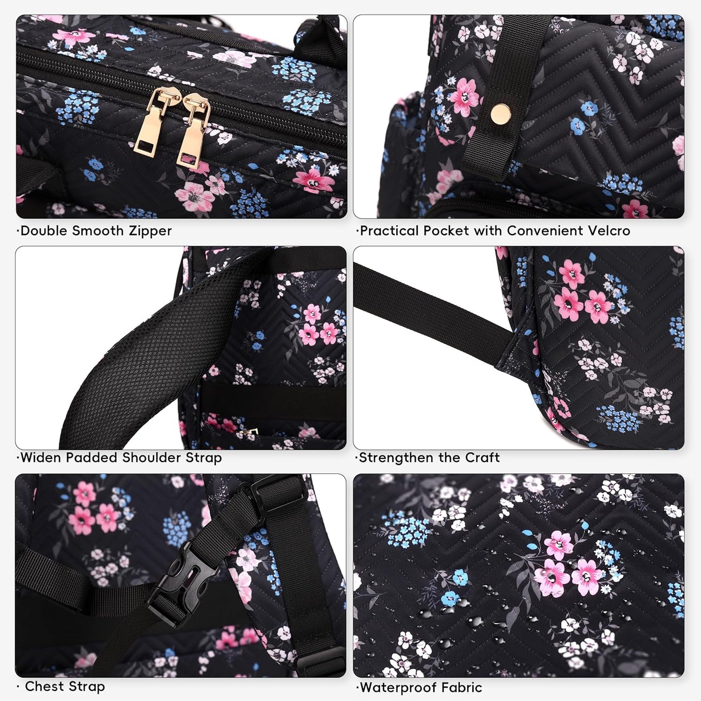 Backpack Commuter Daypack 15.6 Inch Hidds Laptop Purse for Women, Work Business College School Computer Bag Large Girls