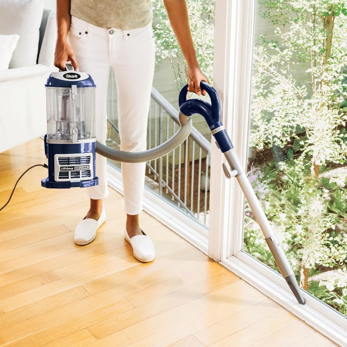 Shark NV360 Navigator Lift-Away Vacuum - Powerful Suction for Multi-Surface Cleaning | Blue, Renewed