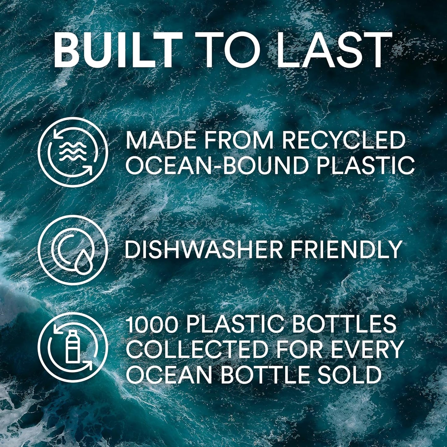 Ocean Bottle Original 17 oz - Stainless Steel Water Bottle | Reusable & Eco-Friendly | Keeps Drinks Cold & Hot (Rock Grey)