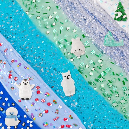 LAWOHO Snow Slime Kit - 6 Packs of Butter, Clear, Water & Cloud Slimes with Charms | Perfect Kids' Gift Set