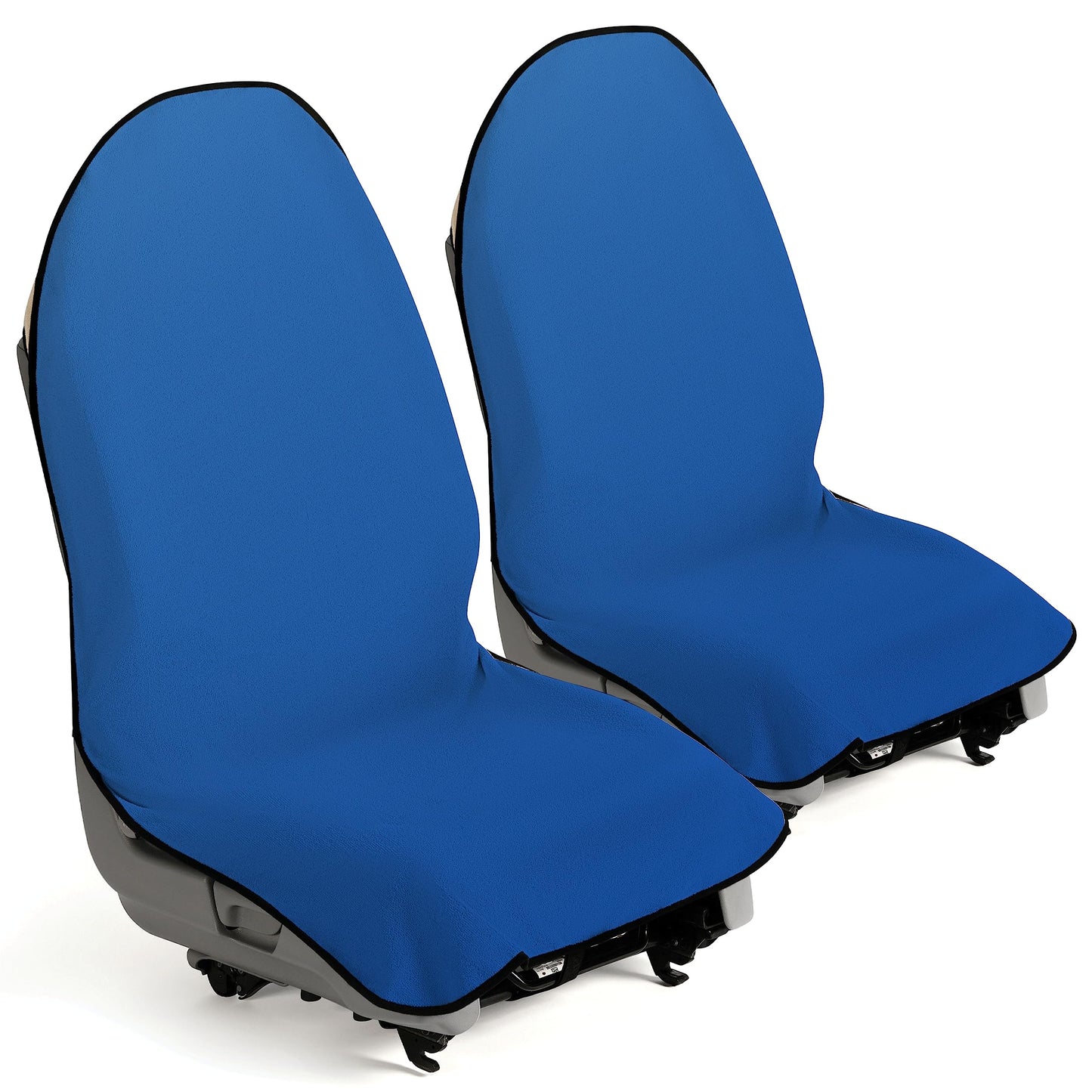 lebogner Car Seat Towel Cover for Post Gym Workout, Running, Swimming, and Hiking, 2 Pack Universal Fit Anti-Slip Waterproof Sweating Bucket Seat Protector for Cars, SUVs and Trucks, Blue
