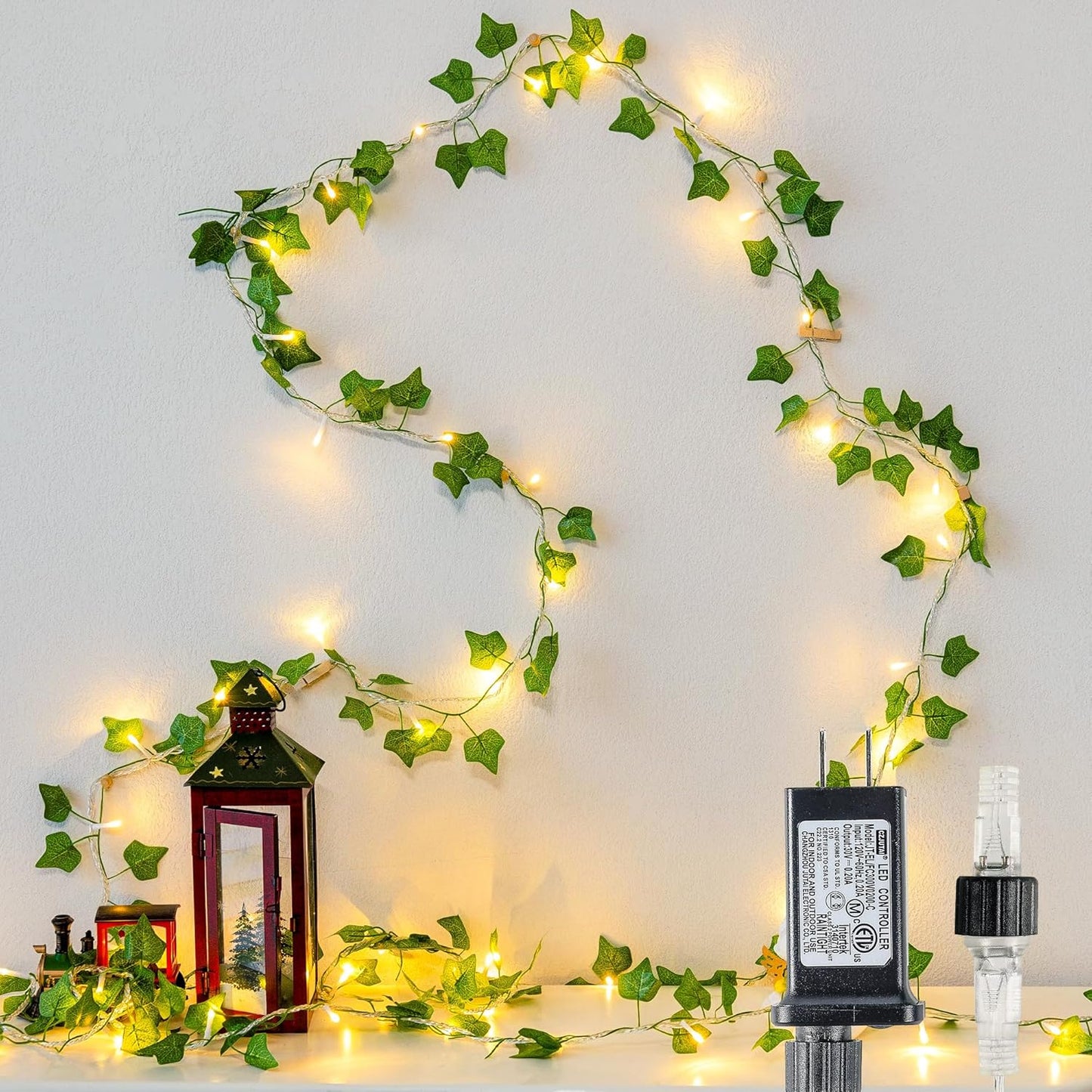 Skiennix Ivy Leaf Fairy Lights - 23 FT 73 LED Indoor String Lights for Bedroom & Party Decor | Warm White