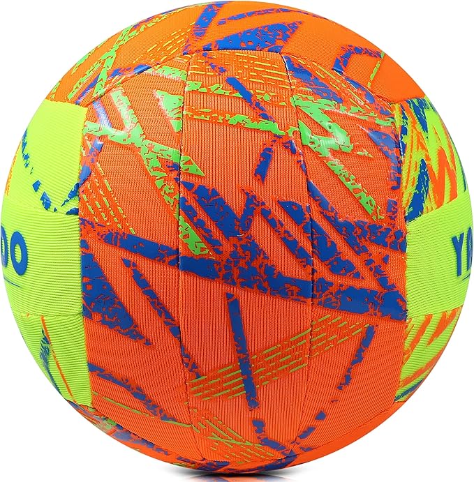 YANYODO Swimming Pool Waterproof Beach Volleyball, Soft Indoor Outdoor Size 5 Volleyball with Pump for Teenagers Adults Swimming Pool Beach Games to Play