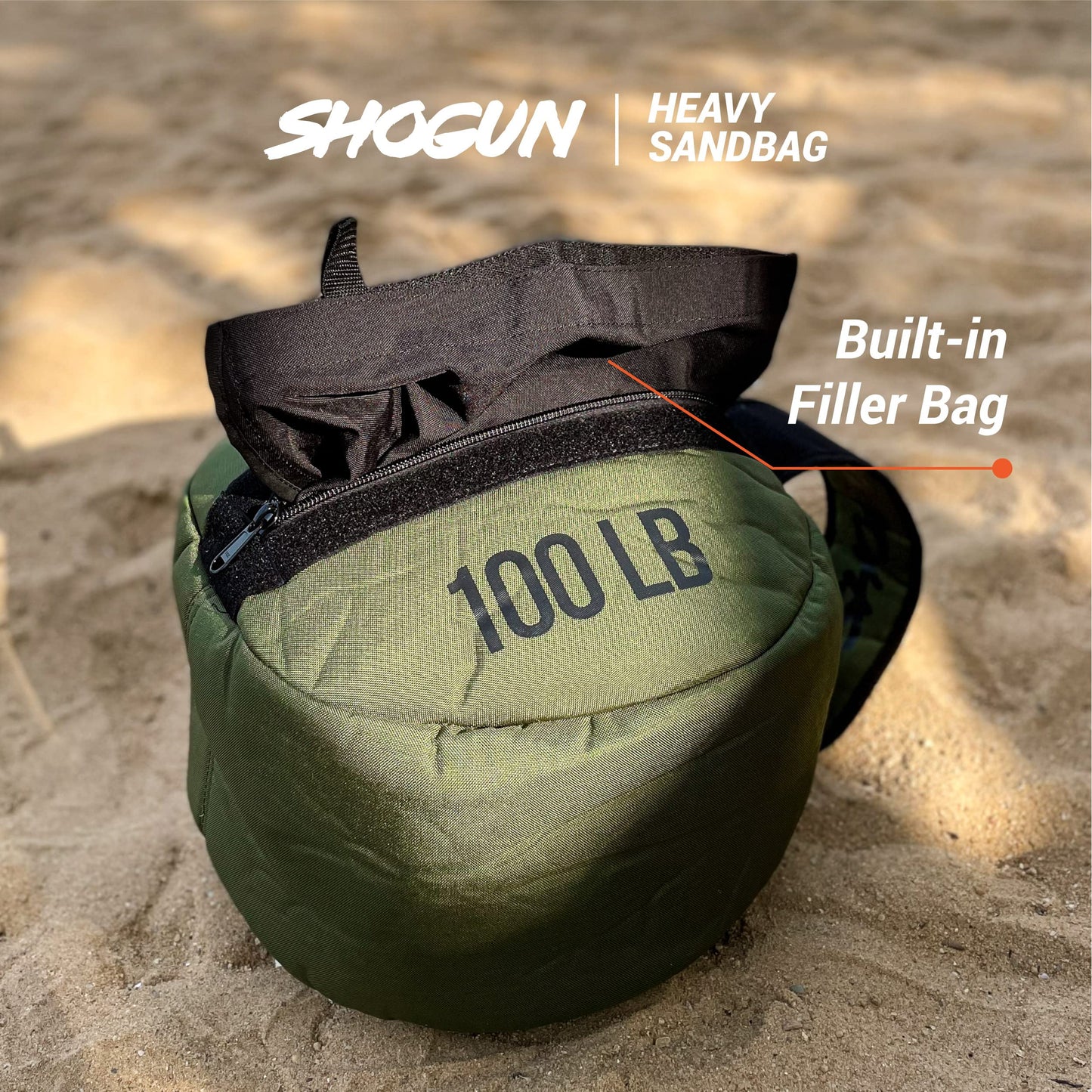 Shogun Sandbags for Working Out – Heavy Duty Workout Sandbag for Weight Training, Cross Training, Strongman, Fitness & Military Use – Adjustable Exercise Sand Bags for Full Body Training