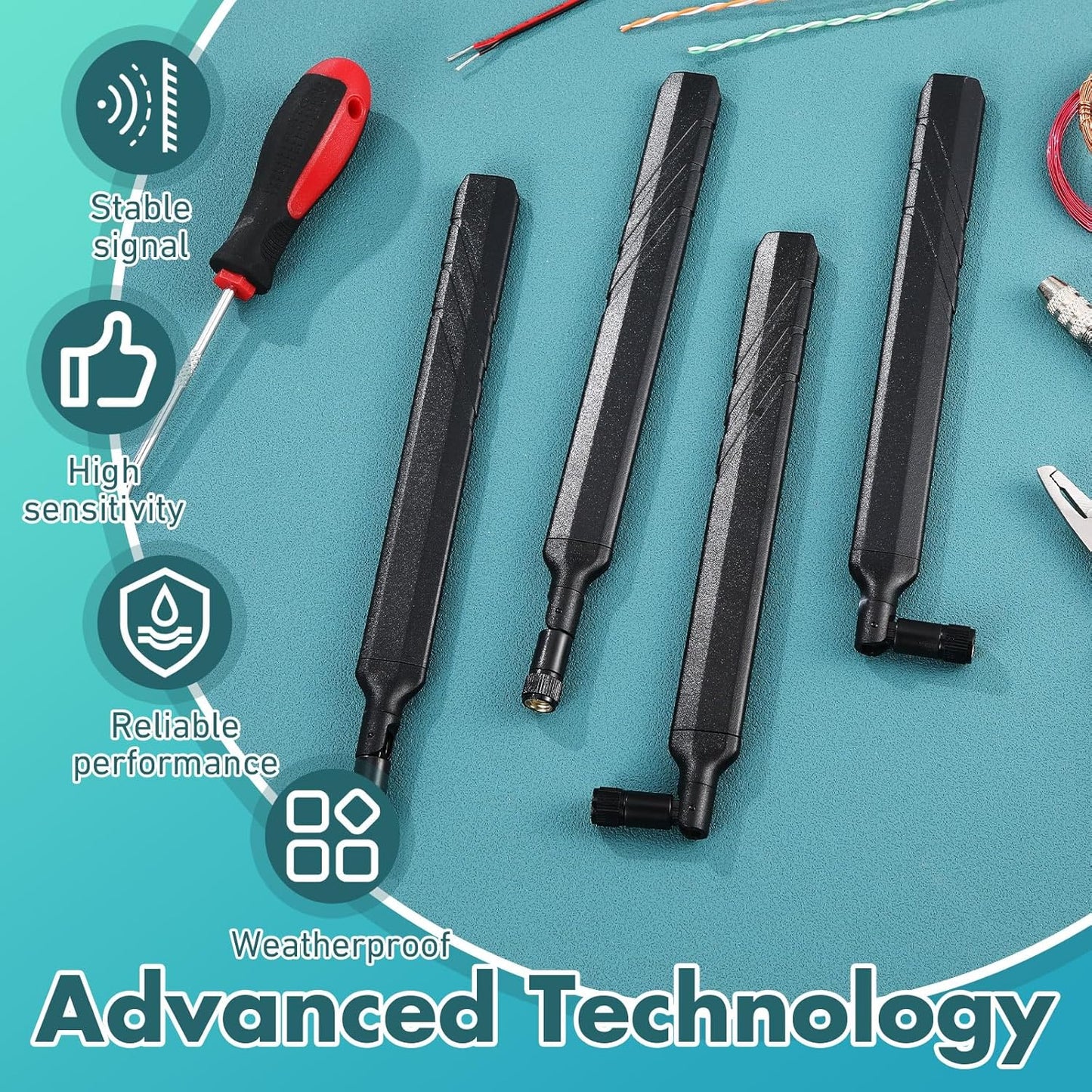 Tellegloww 4 4g 4g Pcs WiFi Antenna Cellular Trail Camera Reveal LTE Trail Camera Replacement Antenna with Rp-SMA Male