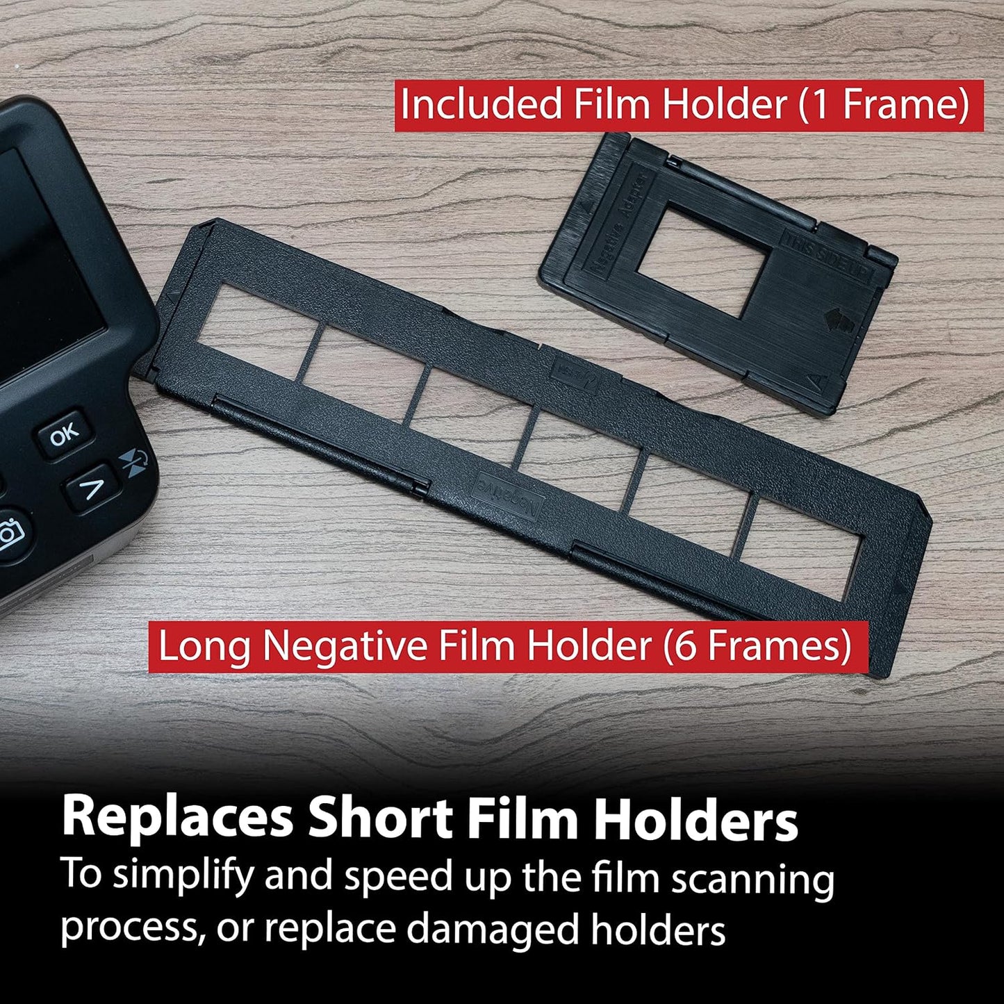 Magnasonic 35mm 6 Set 3 (NT01) Long Tray Negative Film Holder for Compatible Film Scanners, Holds Negative Frames