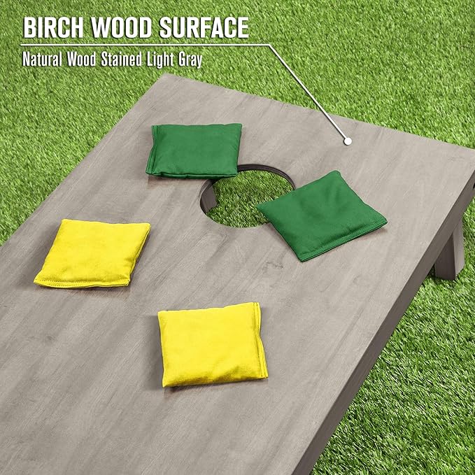 GoSports 4 ft x 2 ft Regulation Size Wooden Cornhole Boards Set - Includes Carrying Case and Bean Bags (Choose Your Colors) Over 100 Color Combinations
