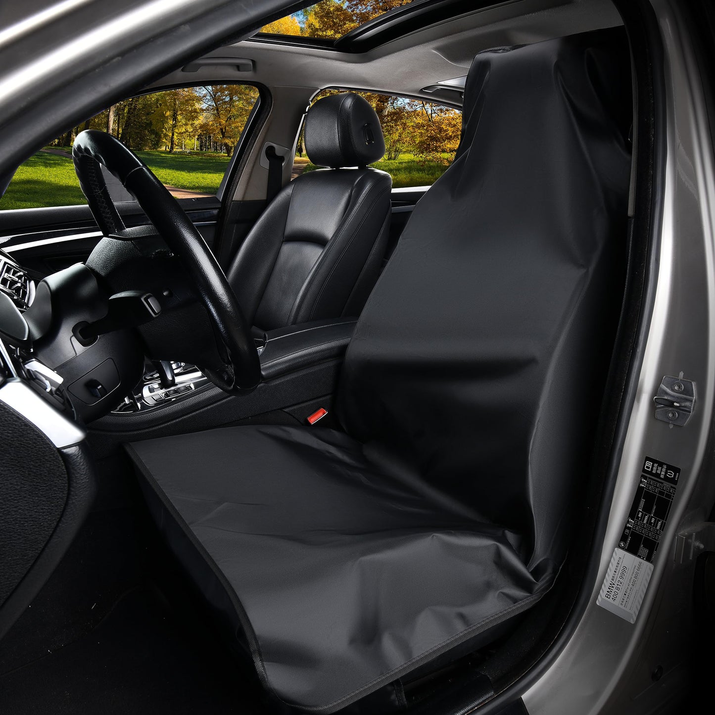 Magca Car Seat Cover Protector, Waterproof, Front Seat Cover for Universal Car Seat, Black, Pack of 1