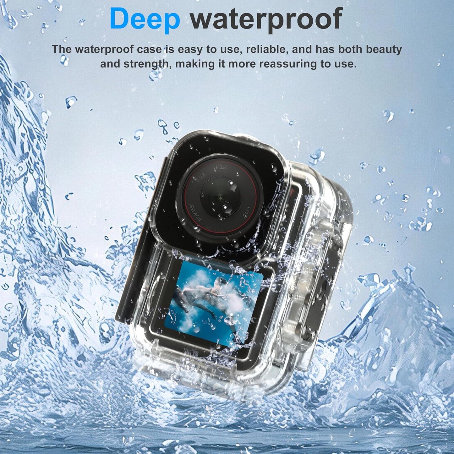 FiTSTILL 196FT/60M 5 4 3,Protective Underwater Waterproof Case with Magnetic Quick Release Interface Compatible