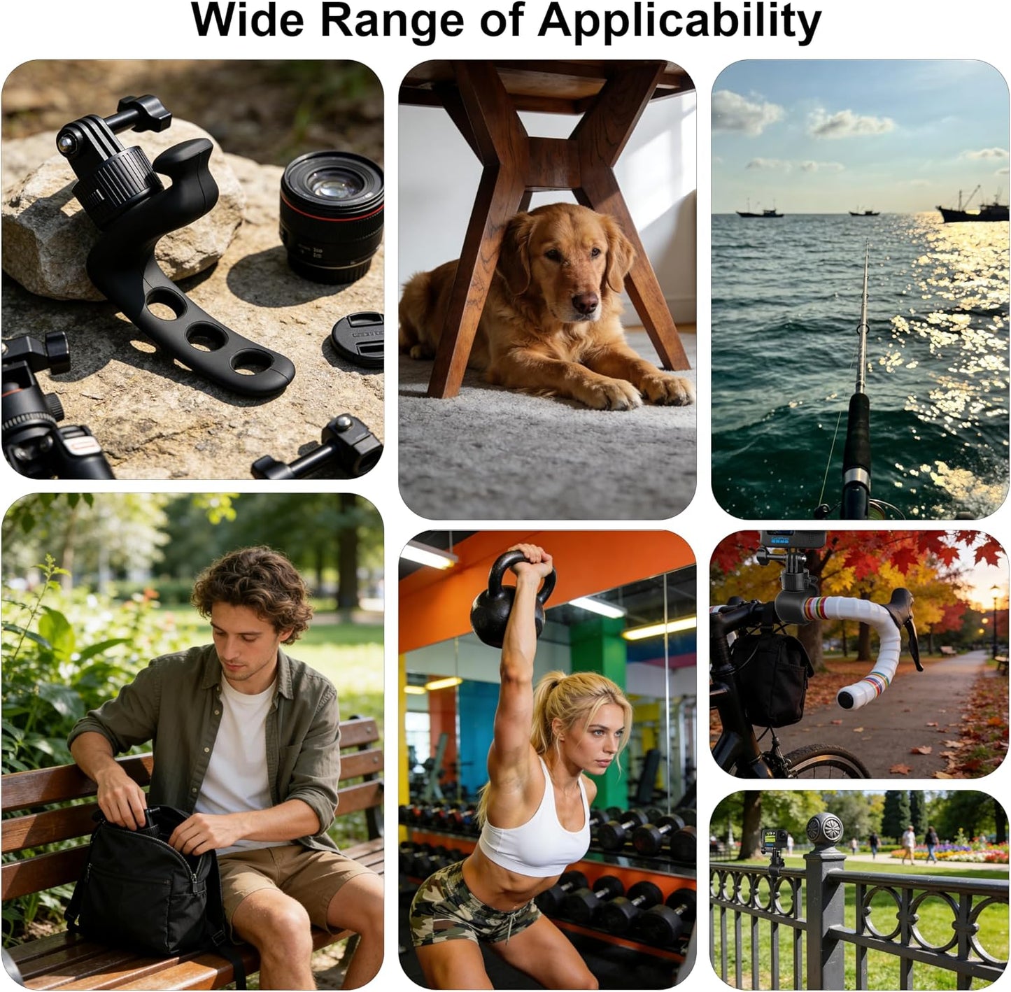 MINIFOCUS 360 GoPro/Insta360/DJI/Xtra Quick Release Flexible Camera Mount Wrap Band, Flexi Strap Mount, Bike Motorcycle