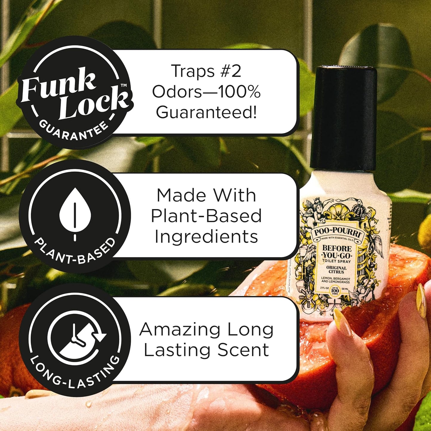 Poo-Pourri Before-You-Go Toilet Spray Bundle | Original Citrus 2 Fl Oz & Travel Size 1 Fl Oz
