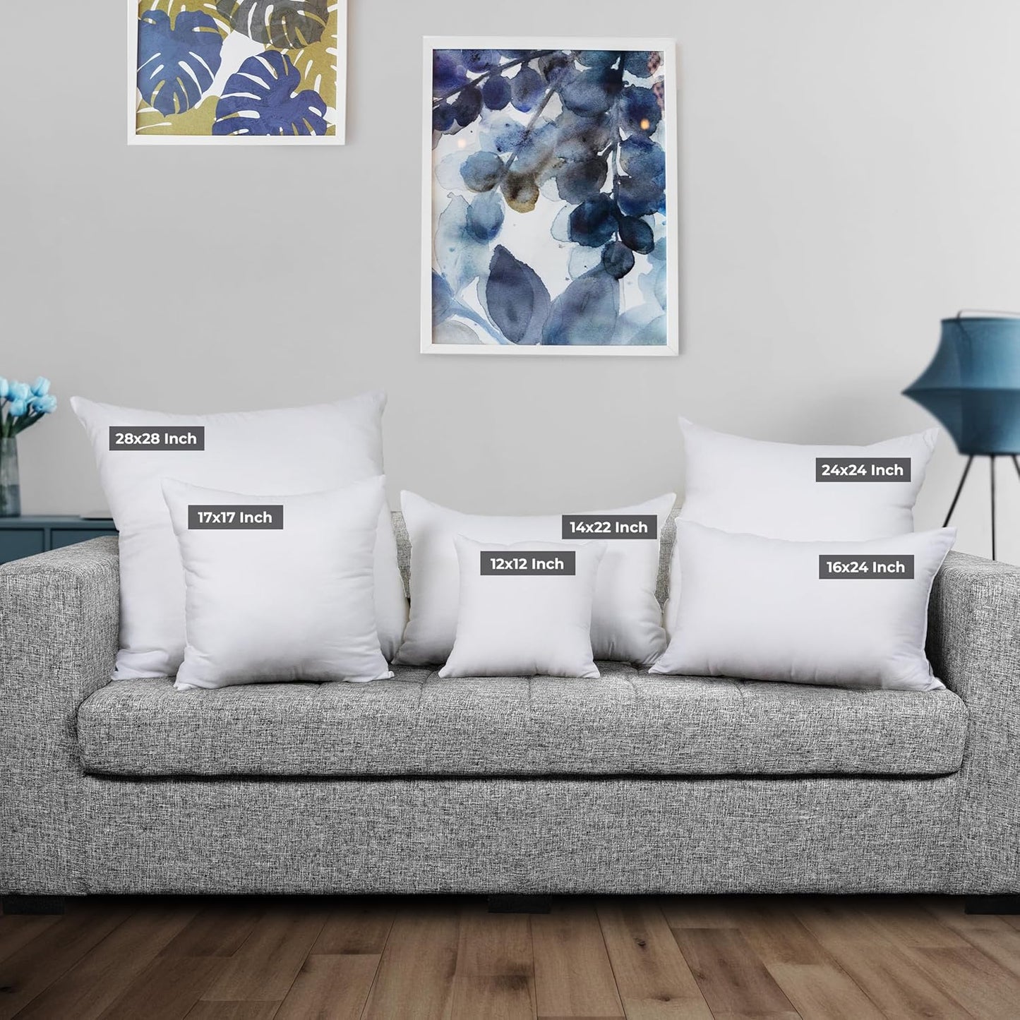 Utopia Bedding Pillow Inserts - Soft & Supportive 28x28 Decorative Throw Pillows | Set of 2, White
