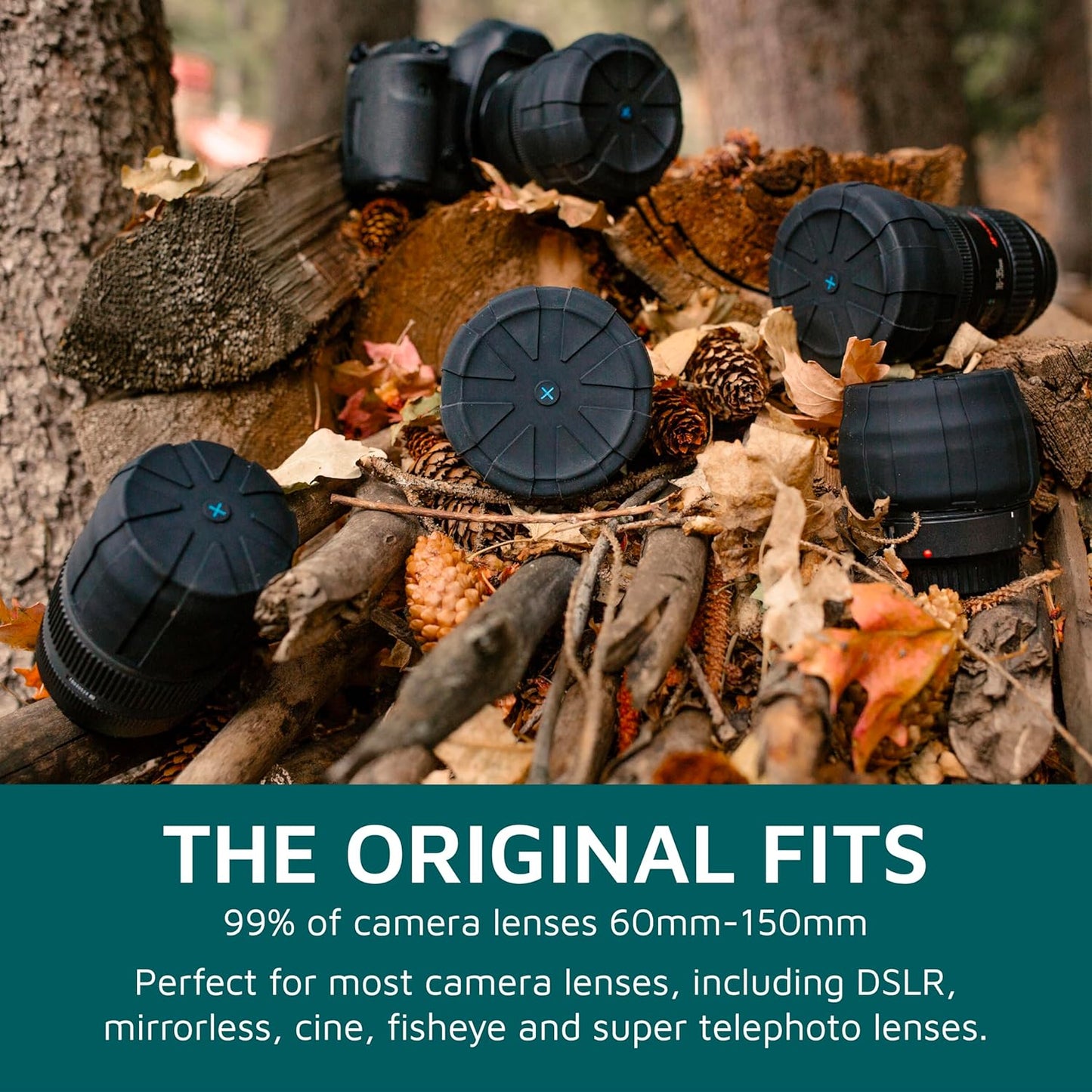 1 99% KUVRD - Universal Lens Cap, Version - Fits DSLR Lenses, Element Proof, Lifetime Coverage, Single