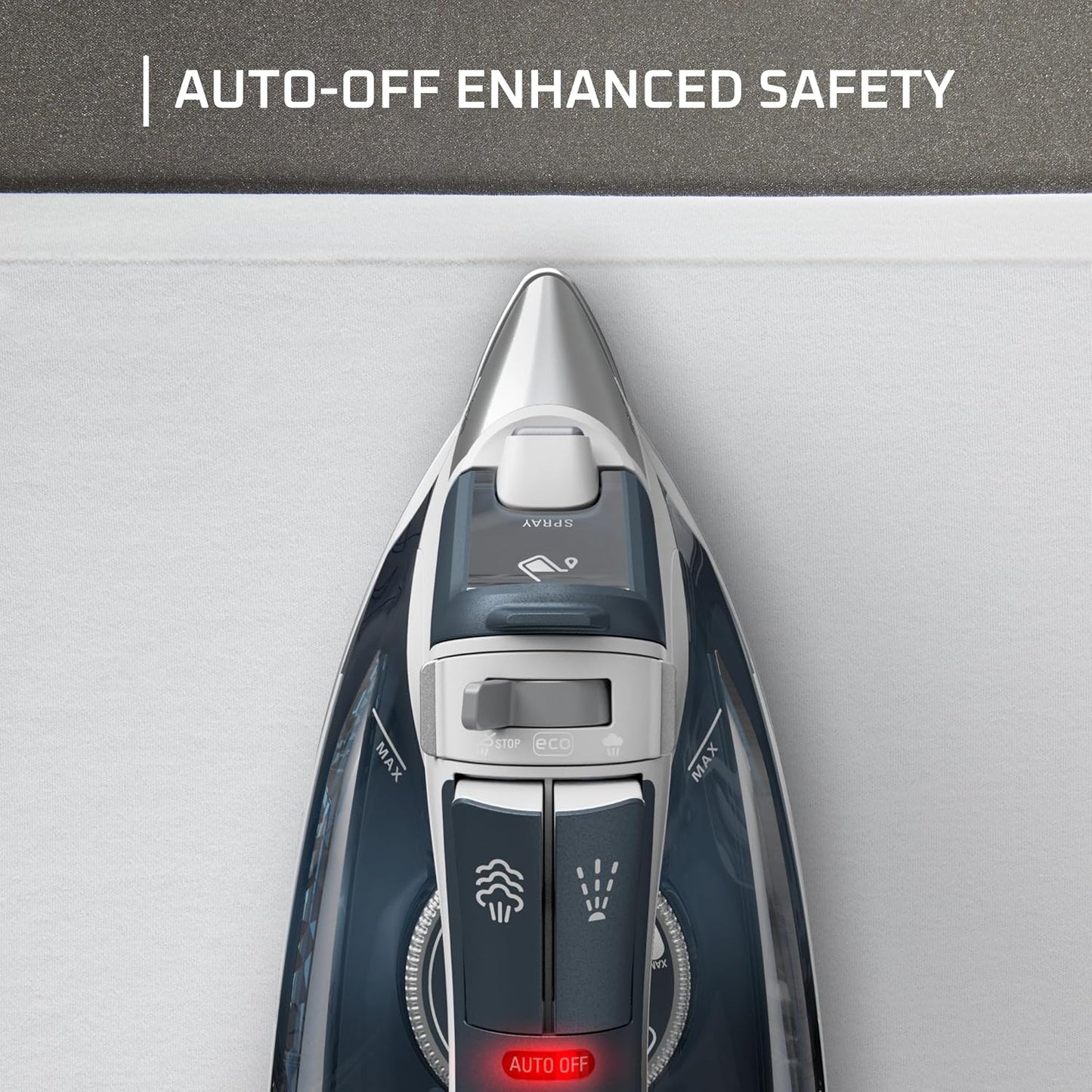 Rowenta Focus Excel Steam Iron - 1725 Watts, Anti-Drip Protection, Grey Finish for Effortless Ironing
