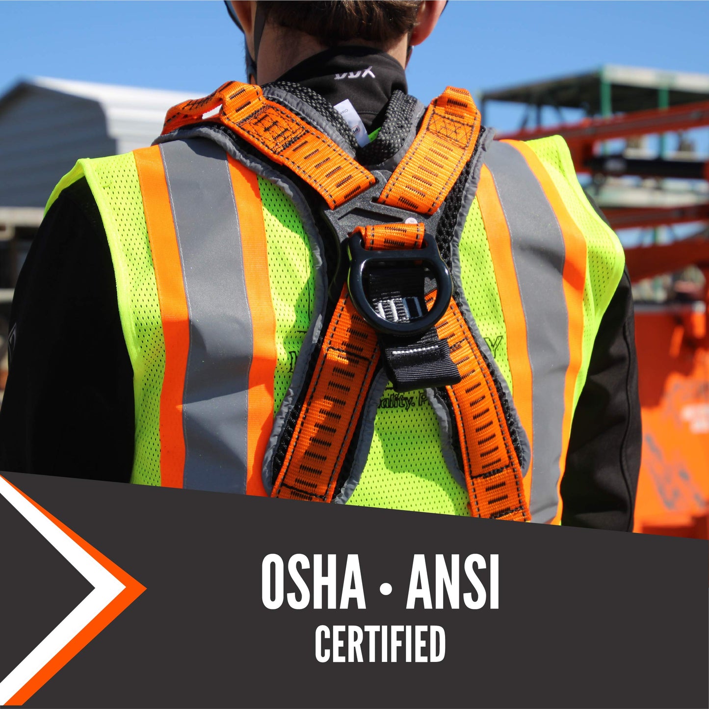 Malta Dynamics Razorback Elite Safety Harness – Lightweight Safety Harness Fall Protection Kit with Sewn in Belt and Sternal D-Rings for Fall Arrest, OSHA & ANSI Compliant (L-XL)
