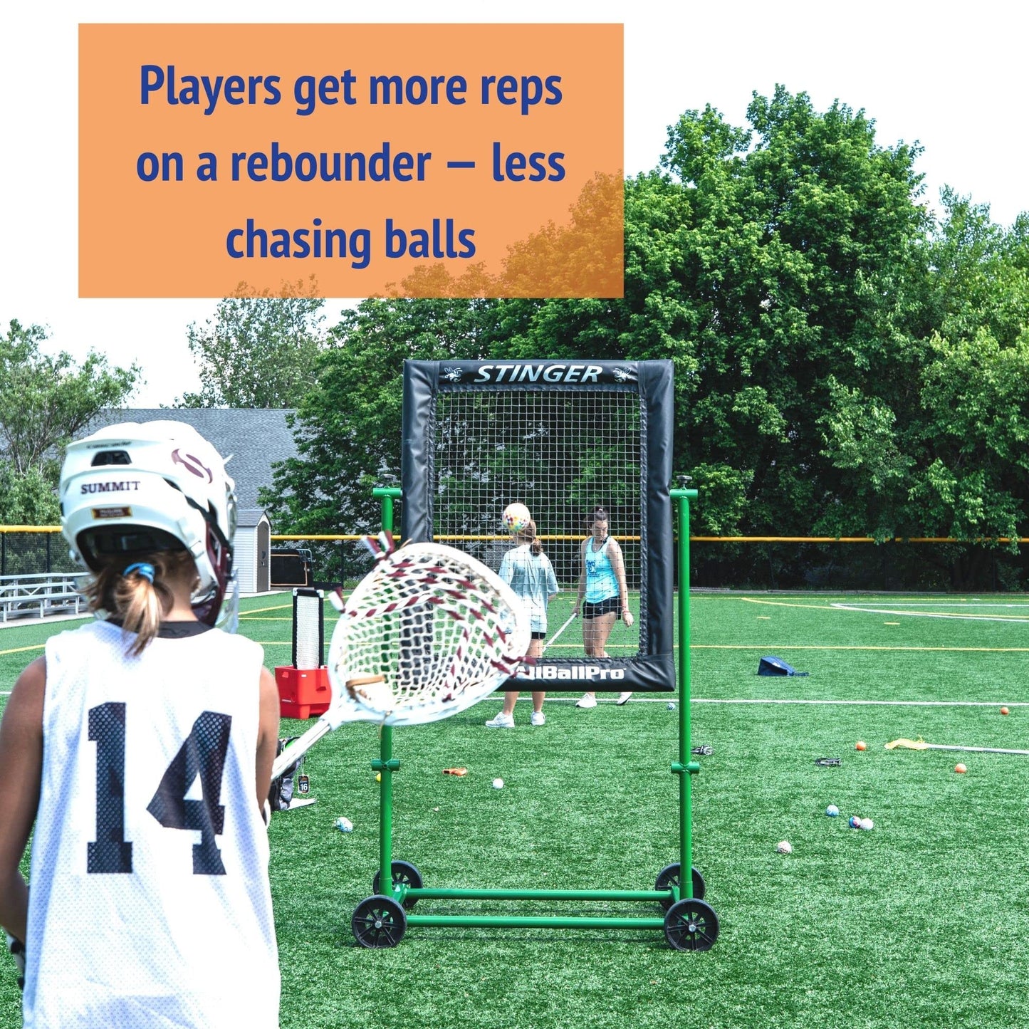 SWAX LAX Lacrosse Training Ball - Indoor Outdoor Practice Less Bounce & Rebounds (1 Orange)