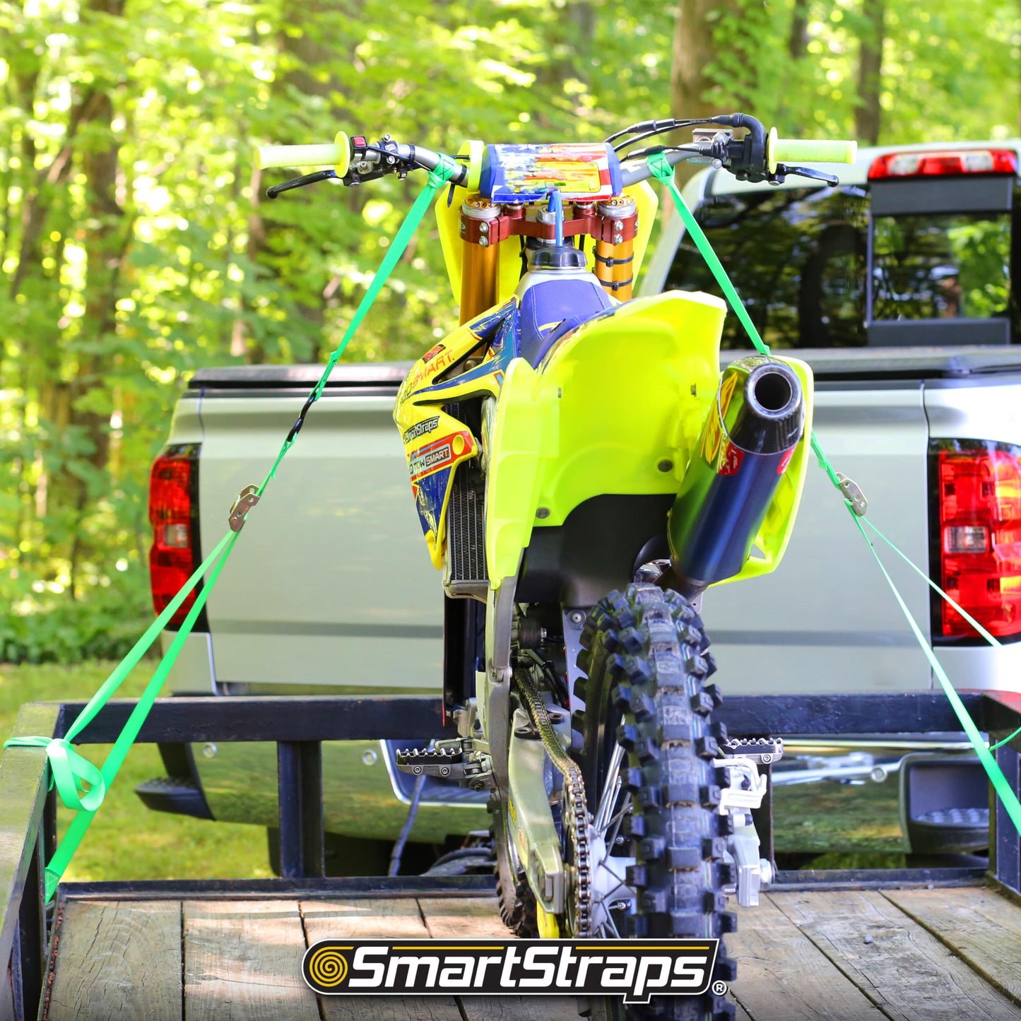 SmartStraps 6’ Cambuckle Tie Down, 2 Pack — Standard Duty Tie-Down Ratchet Straps — 1,200lb Break Strength, 400lb Safe Work Load — Ideal for Tying Down Dirt Bikes, ATVs and Mowers