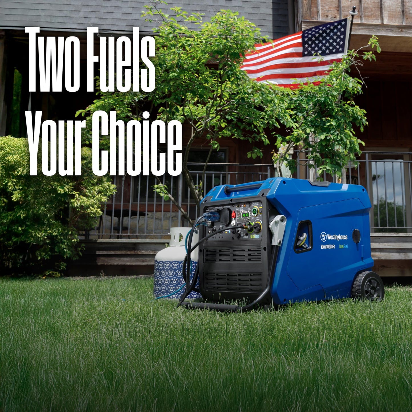 Westinghouse 11000 Peak Watt Dual Fuel Portable Inverter Generator, Remote Electric Start, Transfer Switch Ready, Gas and Propane Powered, Low THD - Safe for Electronics, Parallel Capable, CO Sensor