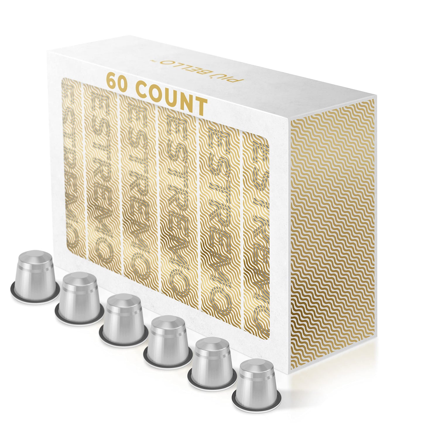 Piu Bello Espresso Estremo Coffee Pods – Espresso Coffee Pods for Nespresso Original Machines – Compatible Capsules Pack – Rich & Balanced Taste – Strong Italian Espresso Flavor – Kosher Certified (60 Count, Single Flavor)