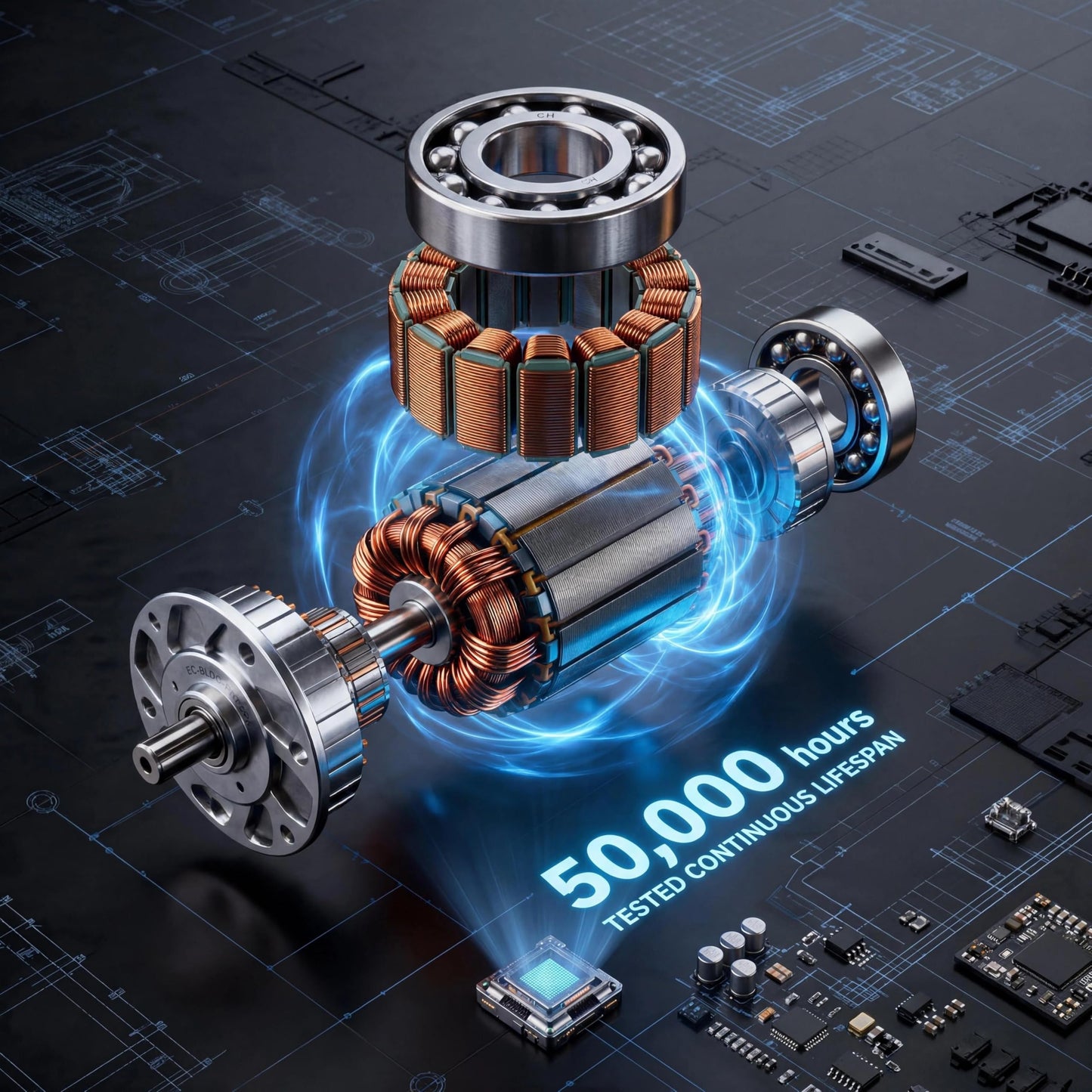 DeebooTEK 12 Inch EC Motor Exhaust Fan - 1580 CFM Wall Mounted Shutter Fan with Stepless Controller, Ultra Quiet, Pure Copper, for Whole House Greenhouse Grow Room Garage Attic