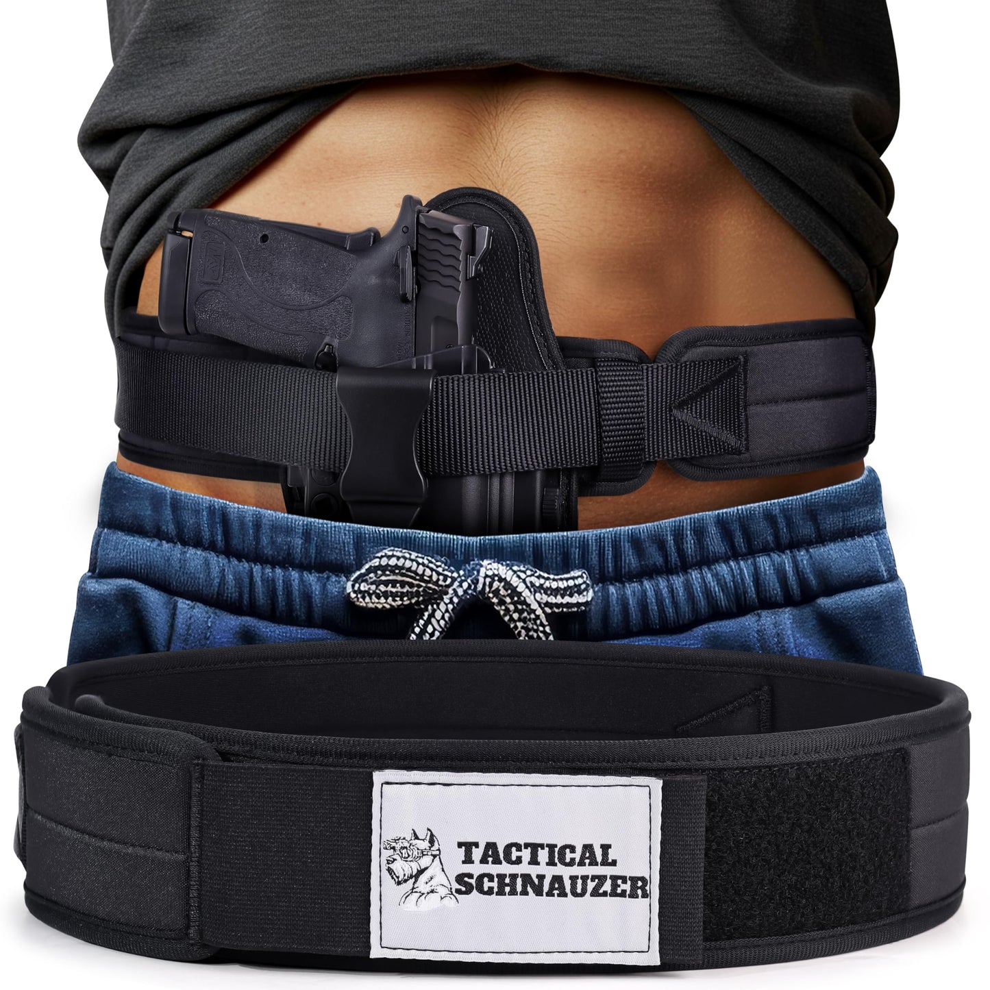 Tactical Schnauzer Concealed Carry Gun Belt | Use Your Own IWB Holster for Secure Retention and Safe Trigger Guard Protection - Concealed Carry for Men & Women