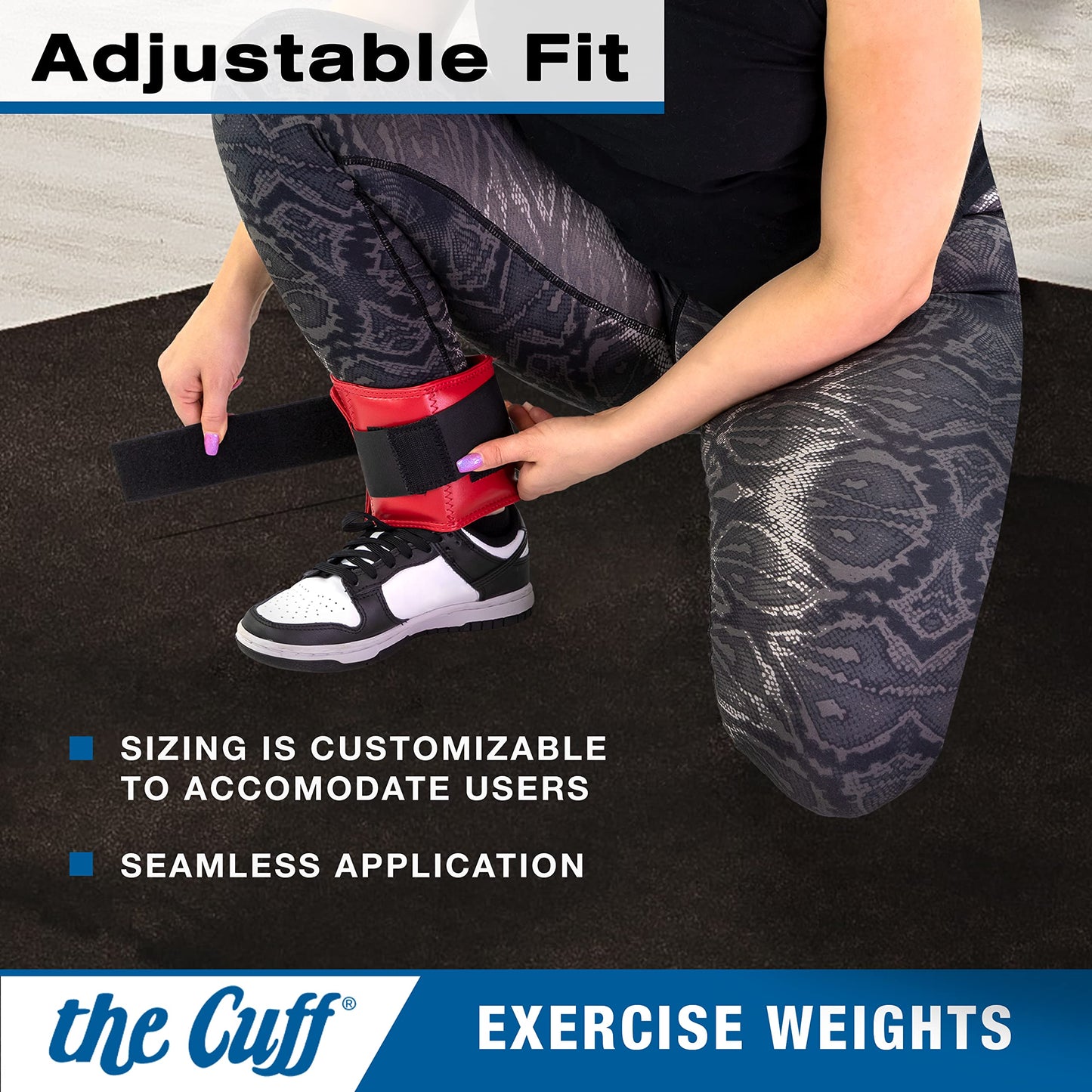 The Cuff Original Adjustable Ankle and Wrist Weight for Training, Dance, Running, Cardio, Aerobics, Toning, and Physical Therapy for Men and Women, 4 lb, Green