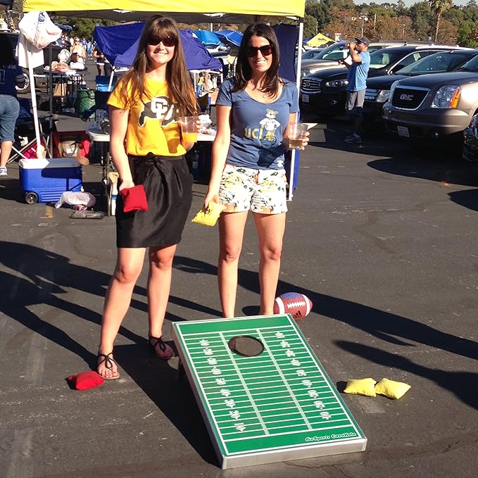 GoSports Tailgate Size 3 x 2 ft Cornhole Sets - Choose LED or Standard - Portable Set Includes 8 Bean Bags & Game Rules