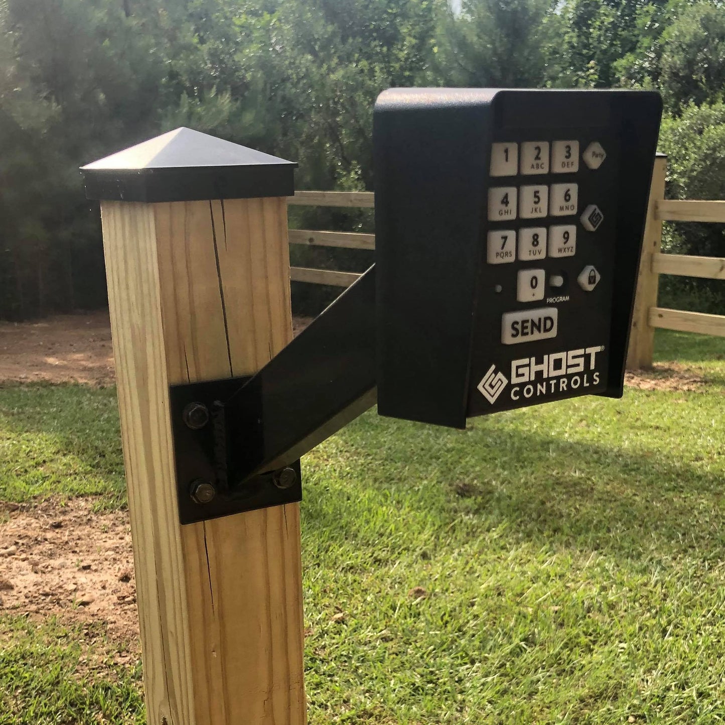 Ghost Controls Heavy Duty 30W Dual Solar Automatic Gate Opener with Dual Premium Wireless Keypads