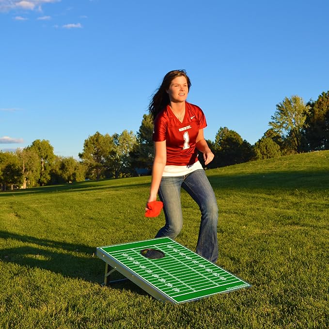GoSports Tailgate Size 3 x 2 ft Cornhole Sets - Choose LED or Standard - Portable Set Includes 8 Bean Bags & Game Rules