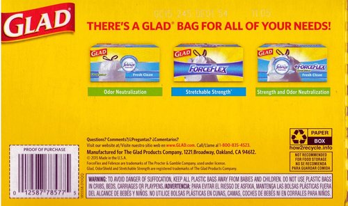Glad Tall Kitchen Trash Bags - Durable Drawstring Design with Reinforcing Bands | 13 Gallon, 60 Count