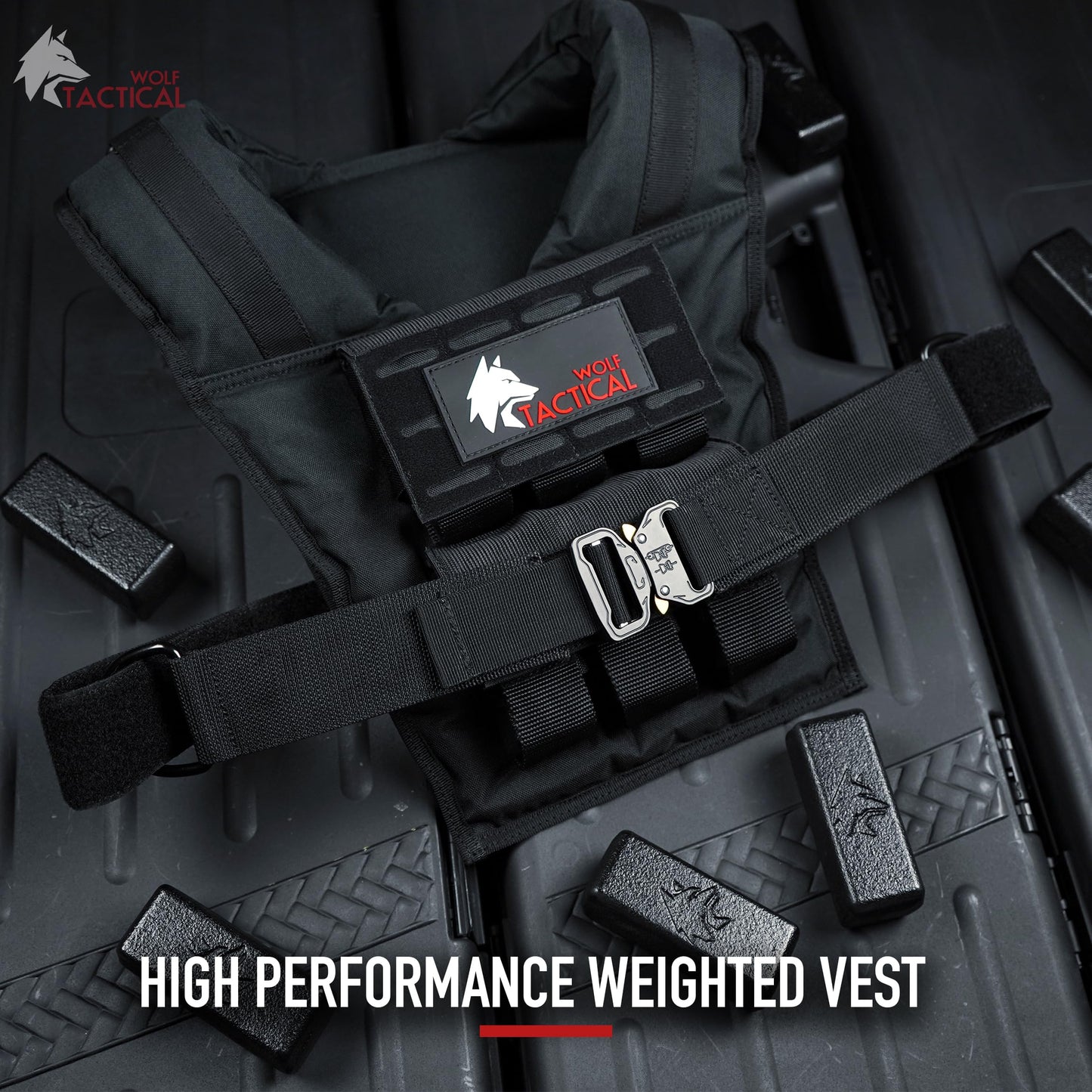 Wolf Tactical Men’s Weight Vest - Adjustable Weighted Vest for Strength Training, 25 LB Tan