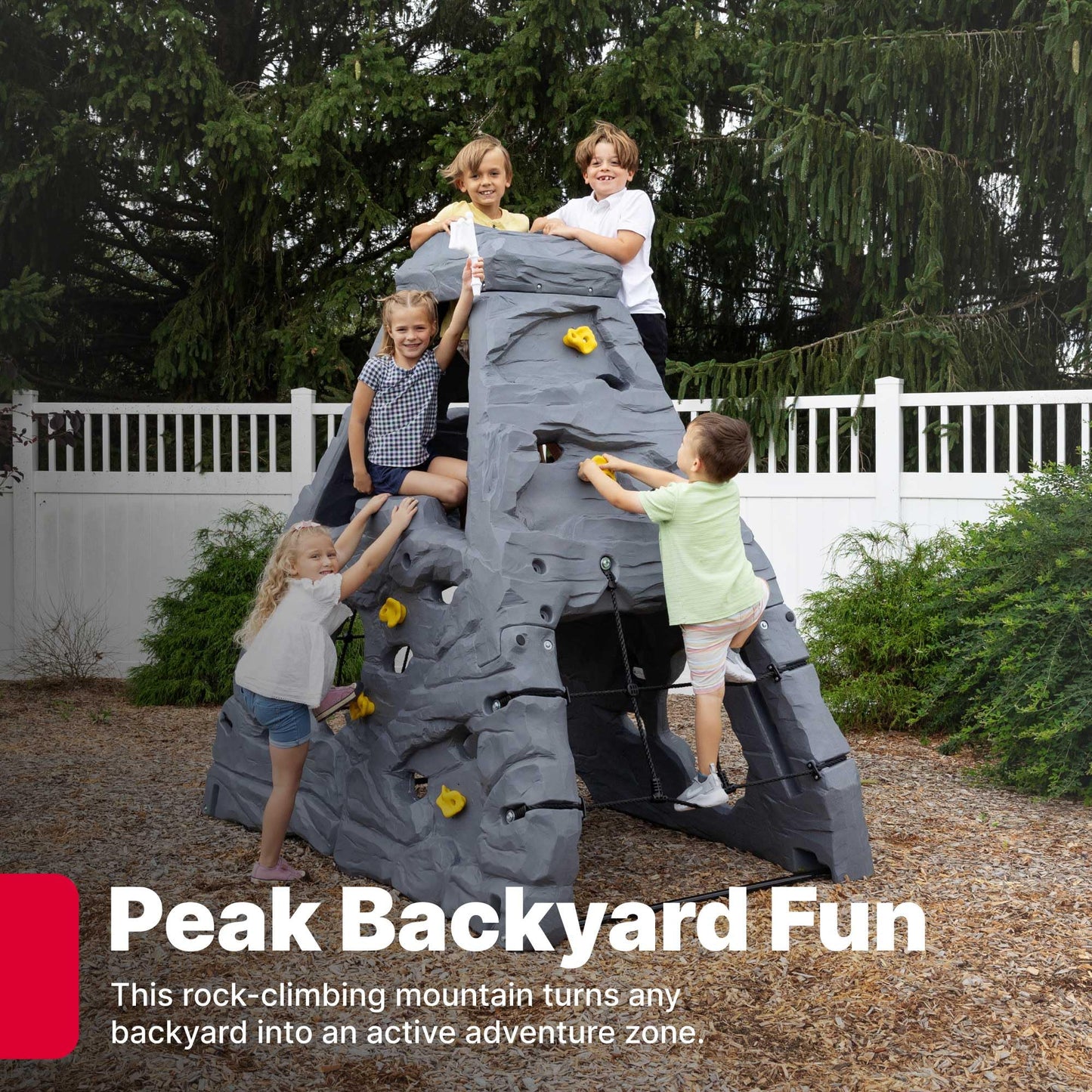 Step2 Skyward Summit for Kids, Climbing Wall Playset for Toddlers, Ages 4 –8 Years Old, Easy to Assemble Kids Outdoor Playground for Backyard
