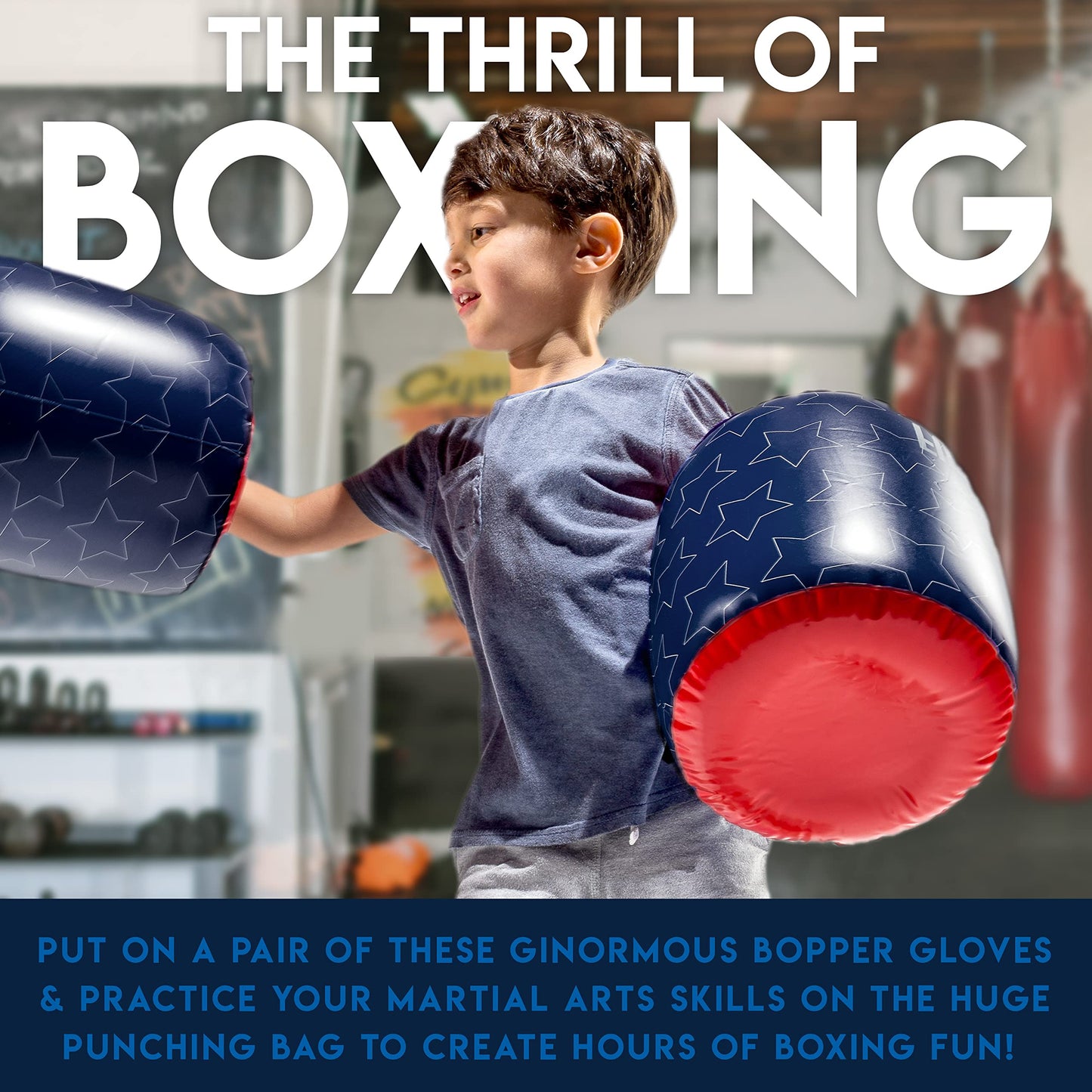 Franklin Sports Inflatable Punching Bag & Glove Set - Future Champs - 42 x 19 x 19 inches