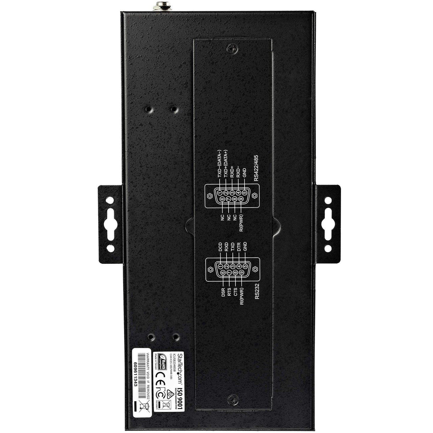 StarTech.com 8 Port Serial Hub USB to RS232/RS485/RS422 Adapter - Industrial USB 2.0 to DB9 Serial Converter Hub - IP30 Rated - Din Rail Mountable Metal Serial Hub - 15kV ESD Protection, TAA
