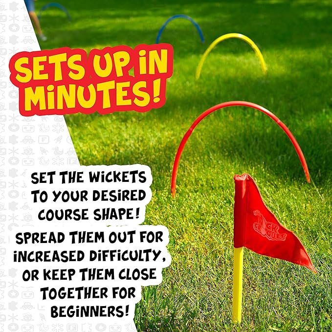 Franklin Sports Kick Croquet Game Set - Perfect for Kids and Adults - Combines Soccer and Croquet - Great for Outdoor Play
