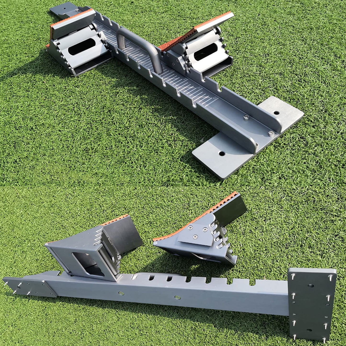 Supvision 35in High-Level Starting Blocks Aircraft Grade Aluminum Running Track Blocks Waterproof and Rustproof 4 Angle Adjustable Pedals for Track and Field Competition