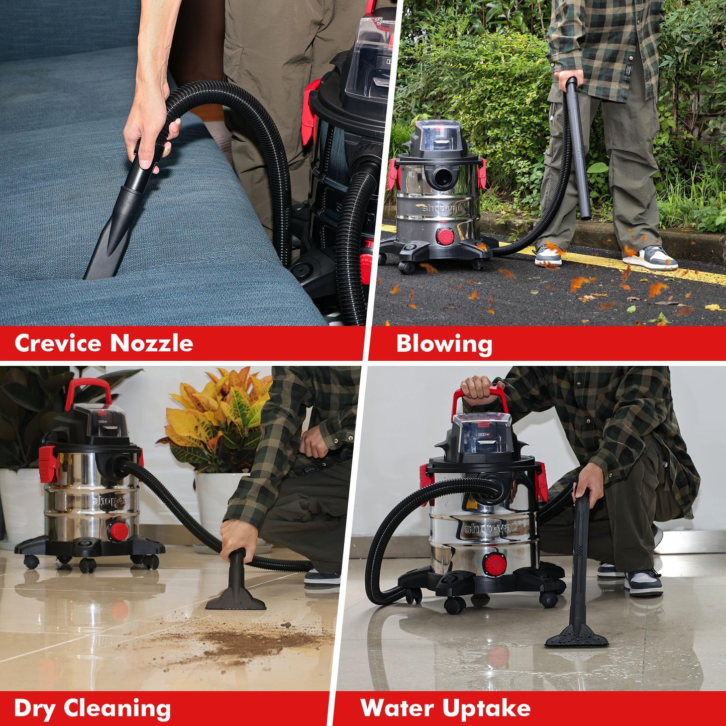 Shop-Vac 20V Wet/Dry Cordless Vacuum, 5 Gallon, 4.7 Peak HP, 10kPa Strong Suction & Blower, Portable Shop Vacuum, 4.0A Battery Powered for Car, Home and Garage