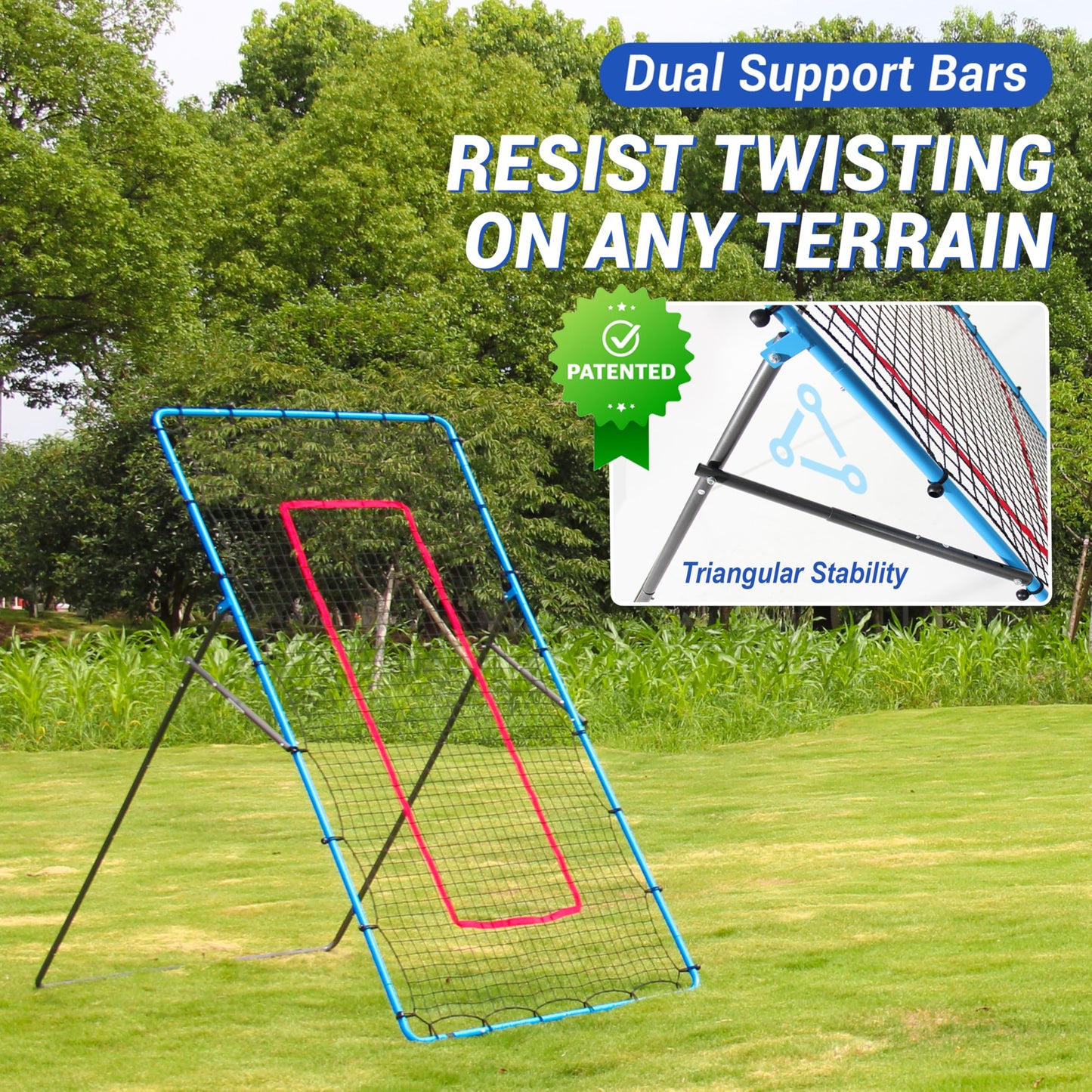JOLORLY 2-in-1 Volleyball Rebounder Net, Adjustable 7×4 ft to 4.5×4 ft Bounce Back Training Rebound Equipment with Angle Customization for Volleying, Bumping, Spiking Practice (Blue)