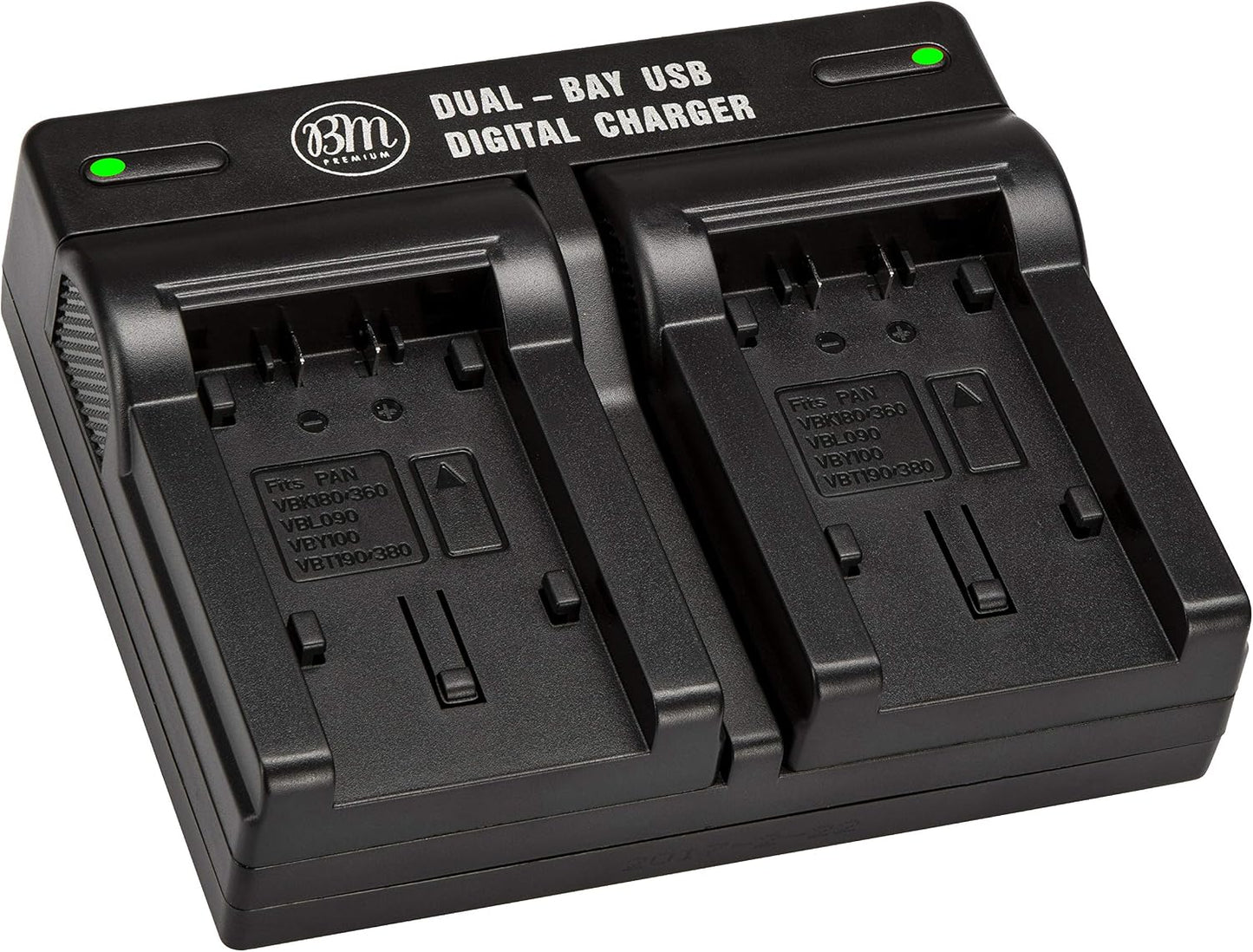 BM Premium VW-VBK180, VW-VBK360, VBT190, VBT380 Dual USB Battery Charger for Panasonic Camcorders