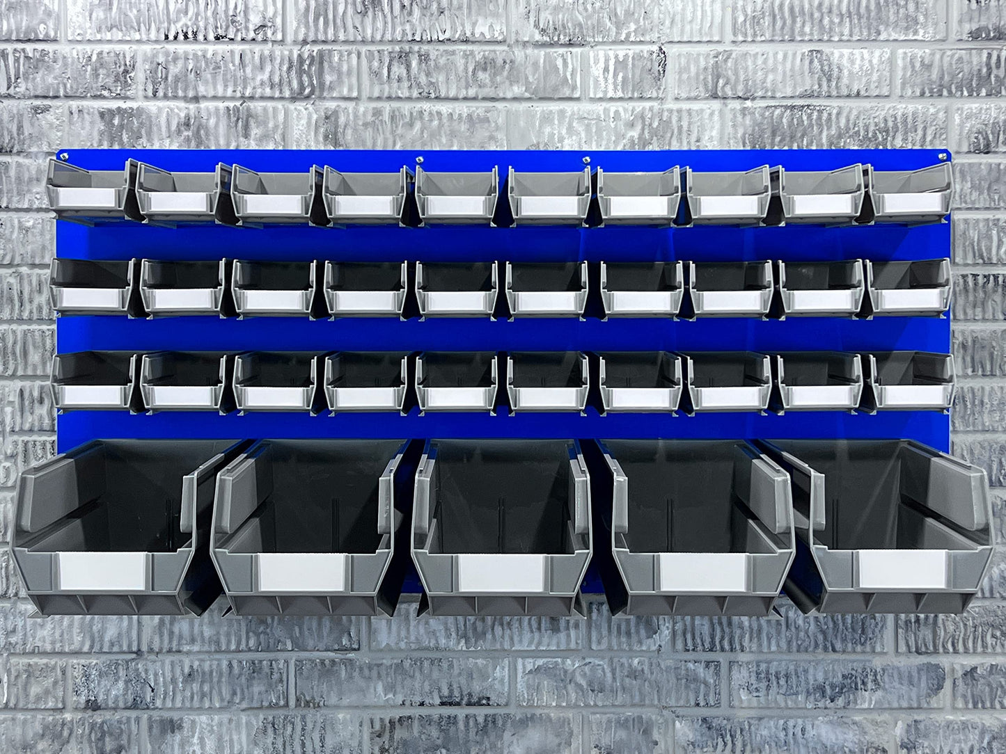 Triton Products LVP-2 LocBin Louvered Panel, 24" x 48", 18 Gauge Steel, Blue