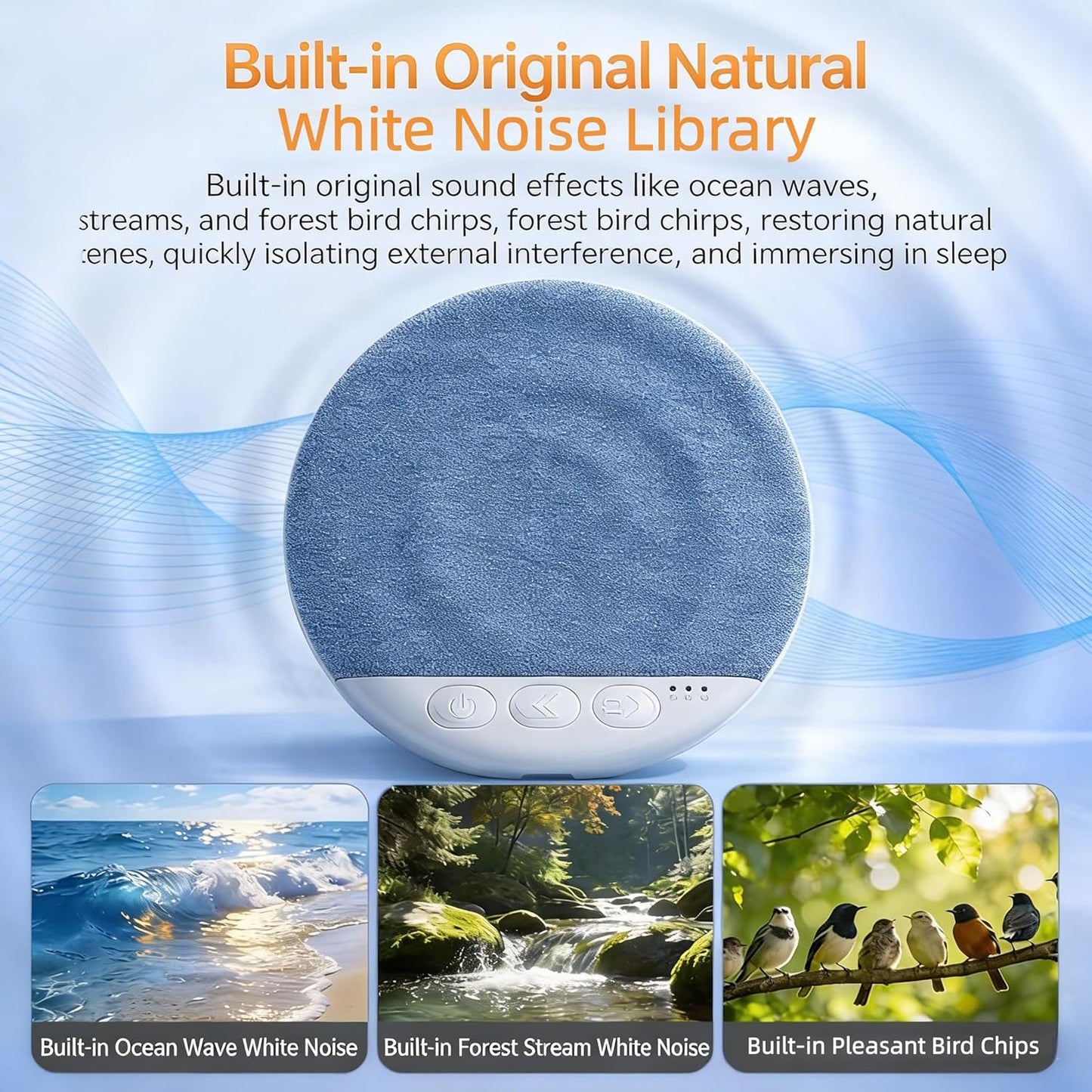 JYETLWJ 2026 1.1cm 5.4, New Bluetooth Pillow Speaker for Sleeping, Ultra-Thin Under Pillow Speaker with White Noise