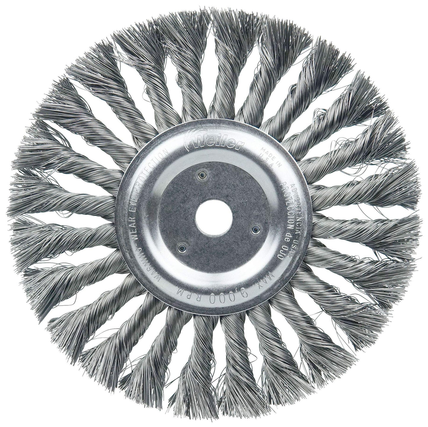 Weiler 08835 7" Standard Twist Knot Wire Wheel, .014" Steel Fill, 5/8" Arbor Hole, Made in the USA (Pack of 2)