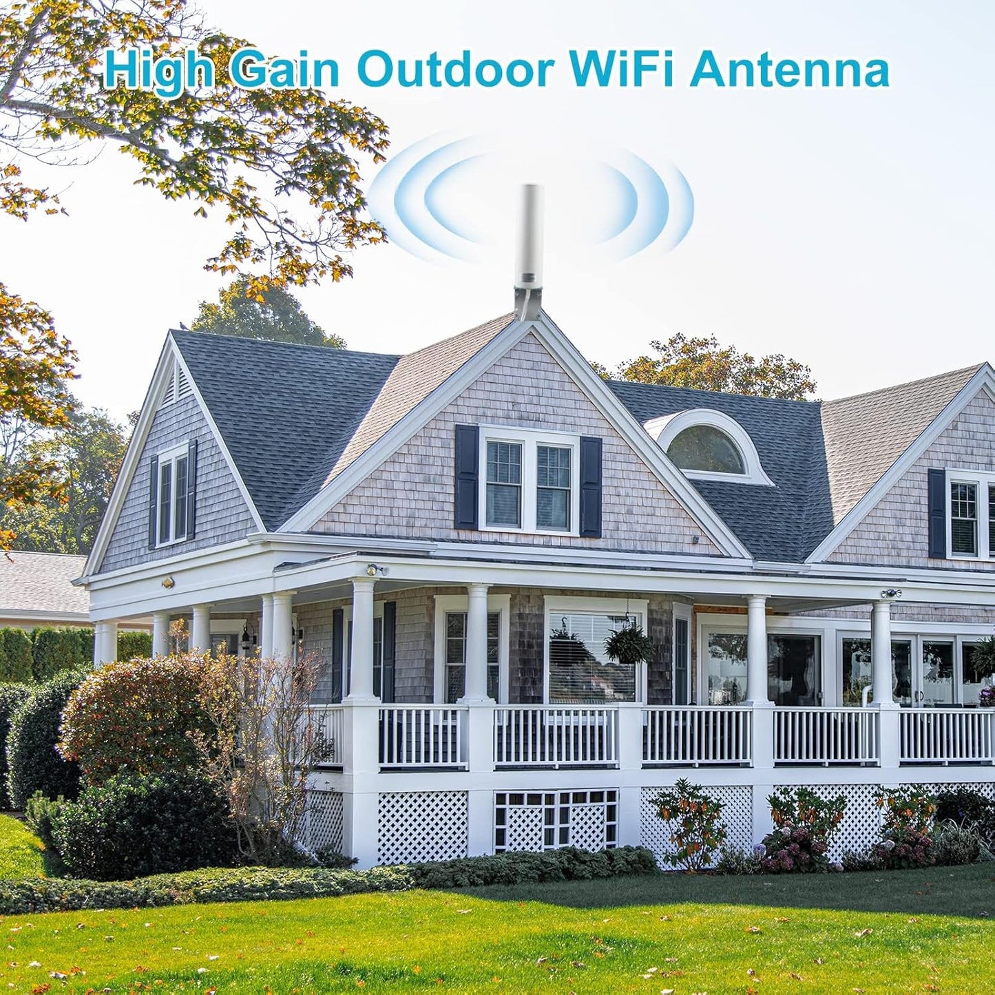 Boobrie 4G 10dBi-12dBi 698-2700MHz 16.4Ft 4G LTE Antenna High Gain Outdoor Antenna OmniDirectional Dual SMA Male