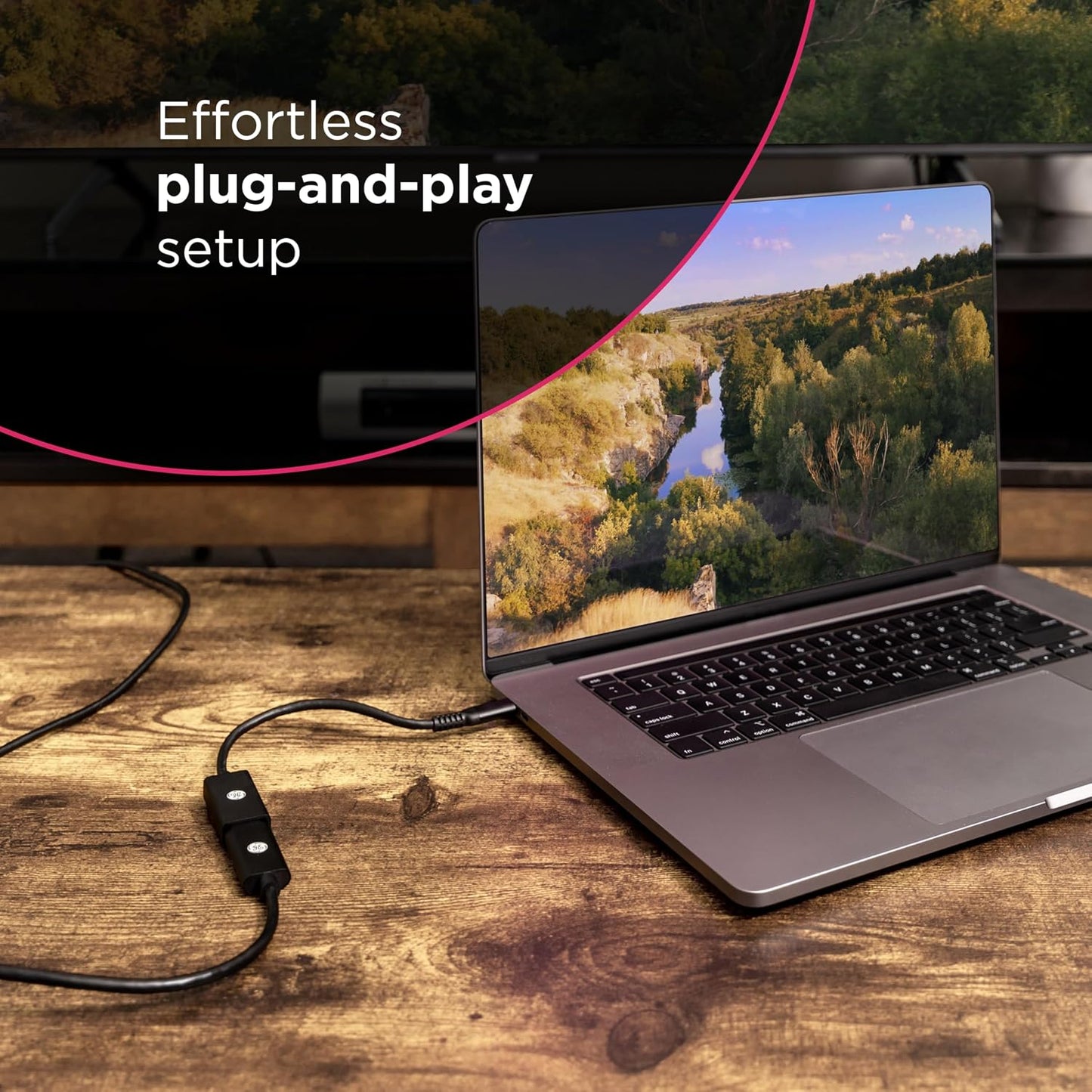 GE 4K 76050 USB-C to HDMI Multi-Monitor Adapter, Ultra HD Video & Audio, Travel-Ready, Plug & Play