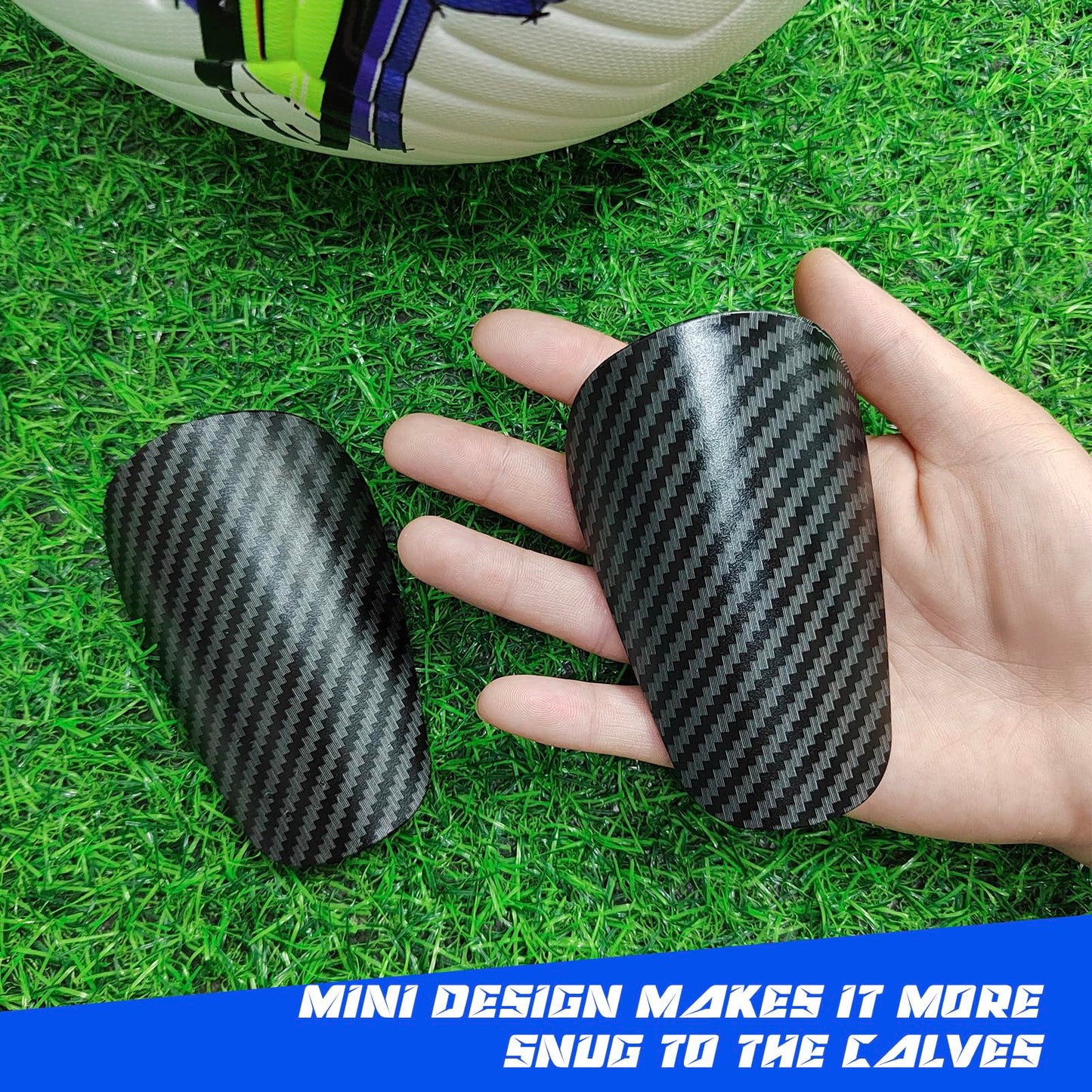 Antoyo Mini Shin Guards Soccer-2 Pairs Small shin Guards and 2 Pairs Strap Shin Fixed Straps for 4-6,Match Equipment Protective Tiny shinguards Soccer
