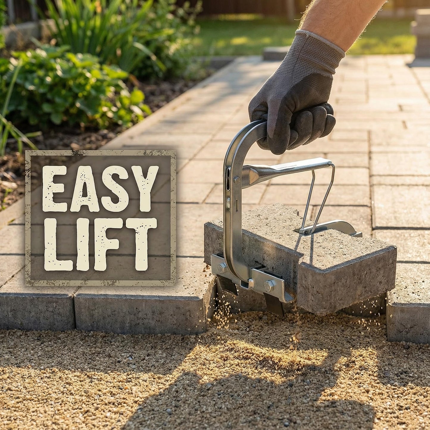 Adjustable Heavy Duty Brick Tongs Laying - PaverRemoval Tool Device for the Efficient Laying of Paving Blocks,Directly From the Stack Brick Tongsfor Blocks Brick - Cutter Paver Splitter Projects