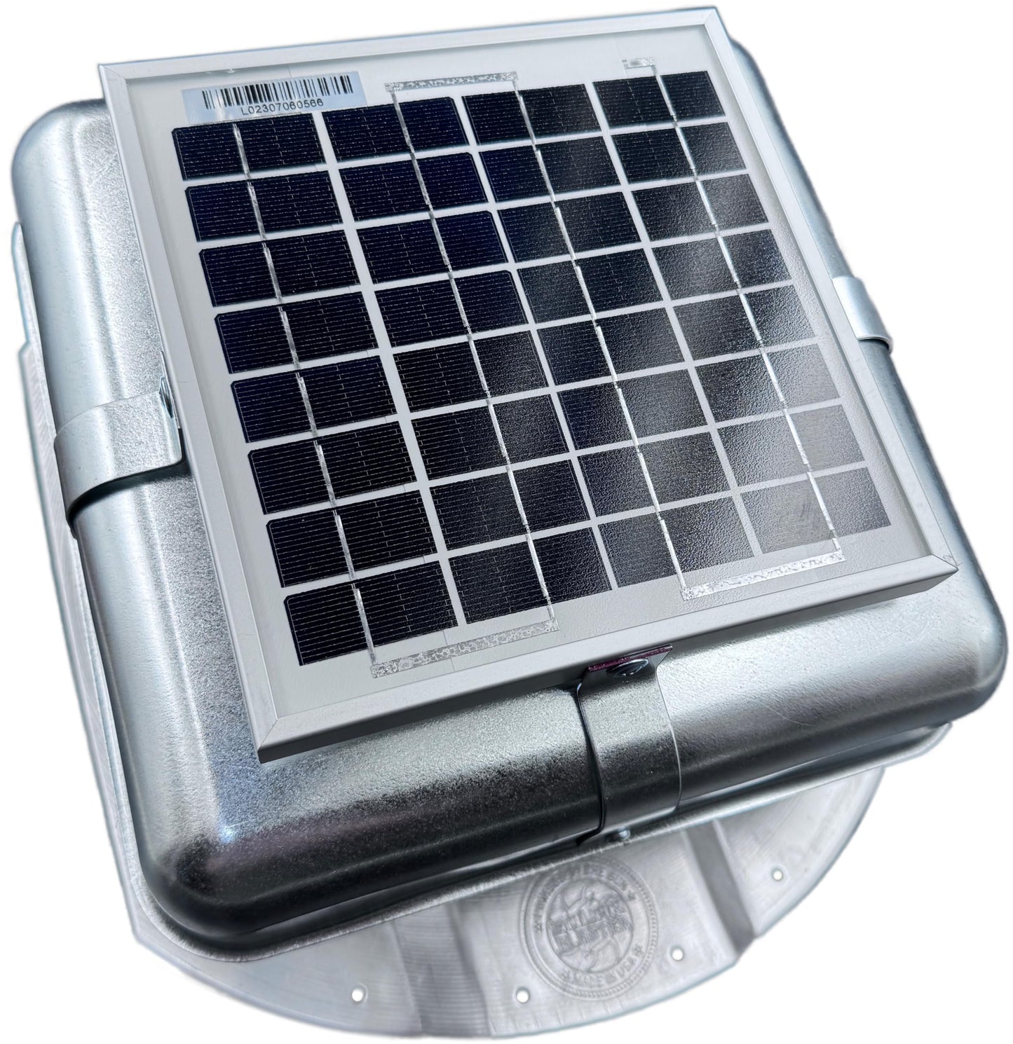 Solar RoofBlaster for 3.5" Ribbed Conex Shipping Container (Galvanized)