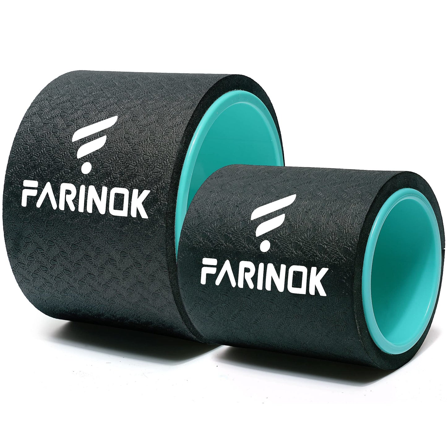 Yoga Wheel Set of 2, Upgraded 10MM Thick Back Wheels for Pain Relief & Stretching, Strongest Back Roller for Deep Tissue Massage, Improving Yoga Poses Backbend