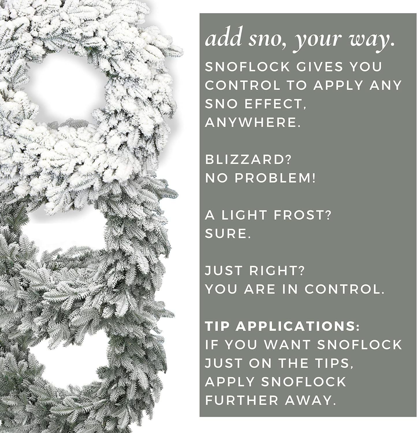 ShimmerSpec Snow Flock Powder - Premium Self-Adhesive Christmas Tree Decor | Made in USA | 2 lbs